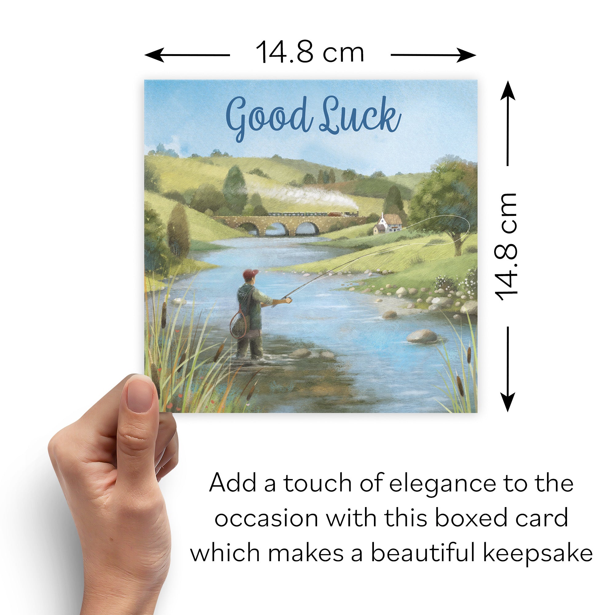 Boxed Fly Fishing Good Luck Card Milo's Gallery - Default Title (B0D5YWXXS4)