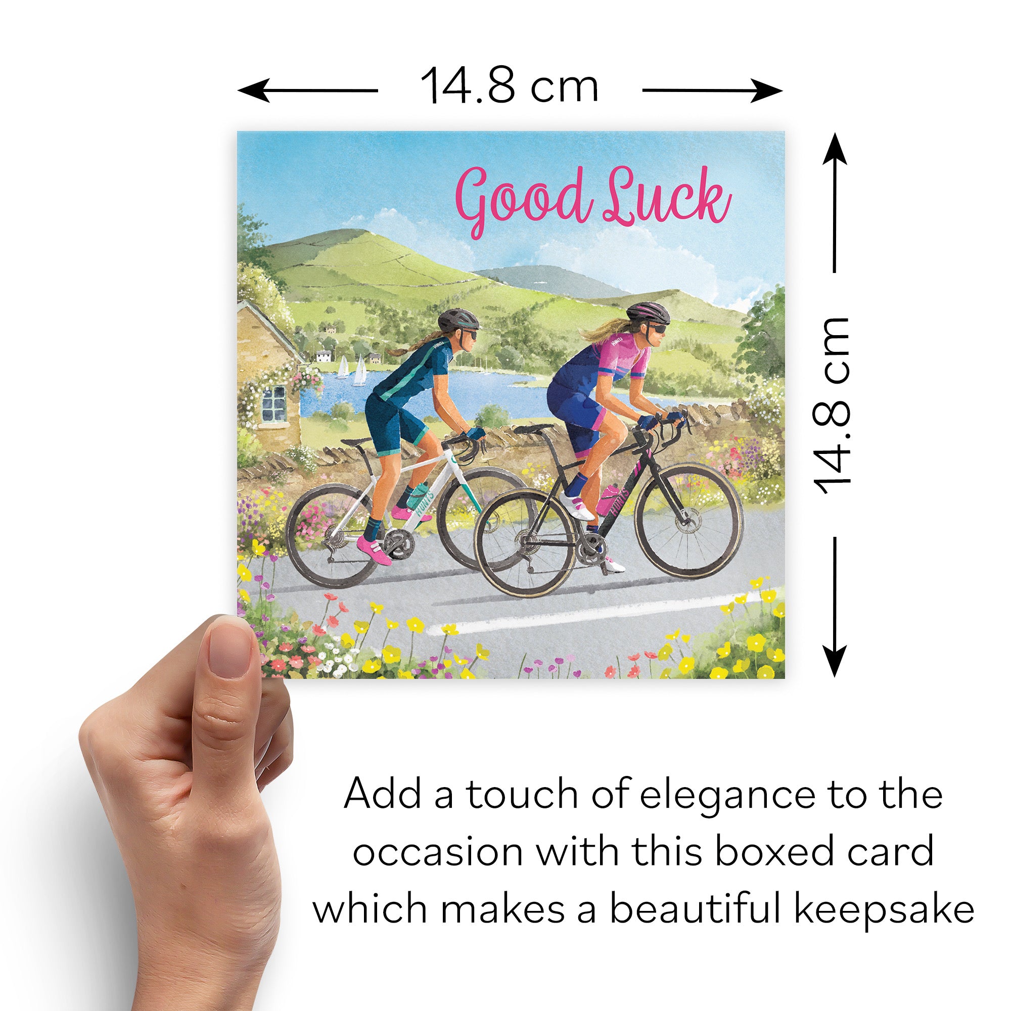 Boxed Cycling Female Good Luck Card Milo's Gallery - Default Title (B0D5YX3D8H)