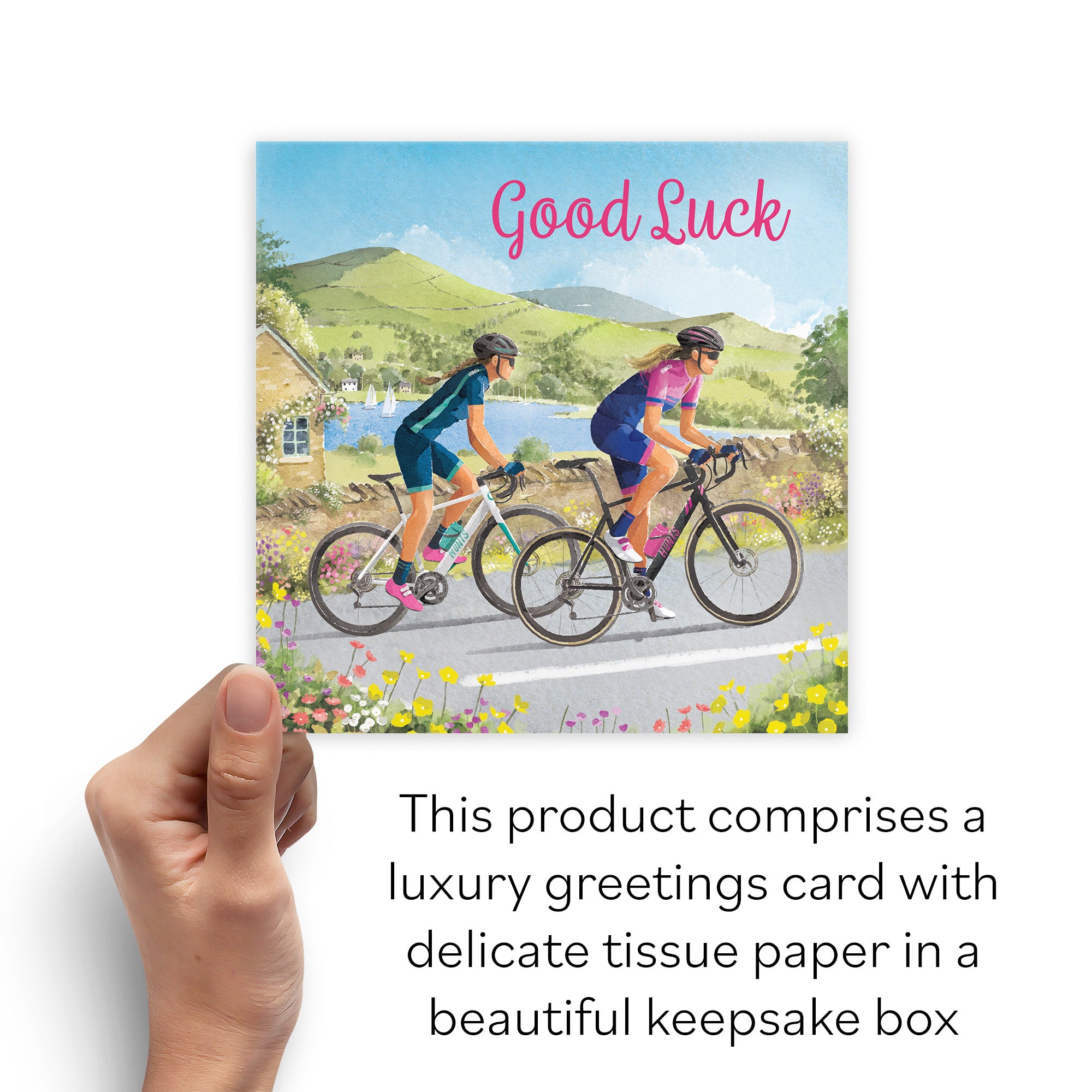 Boxed Cycling Female Good Luck Card Milo's Gallery - Default Title (B0D5YX3D8H)