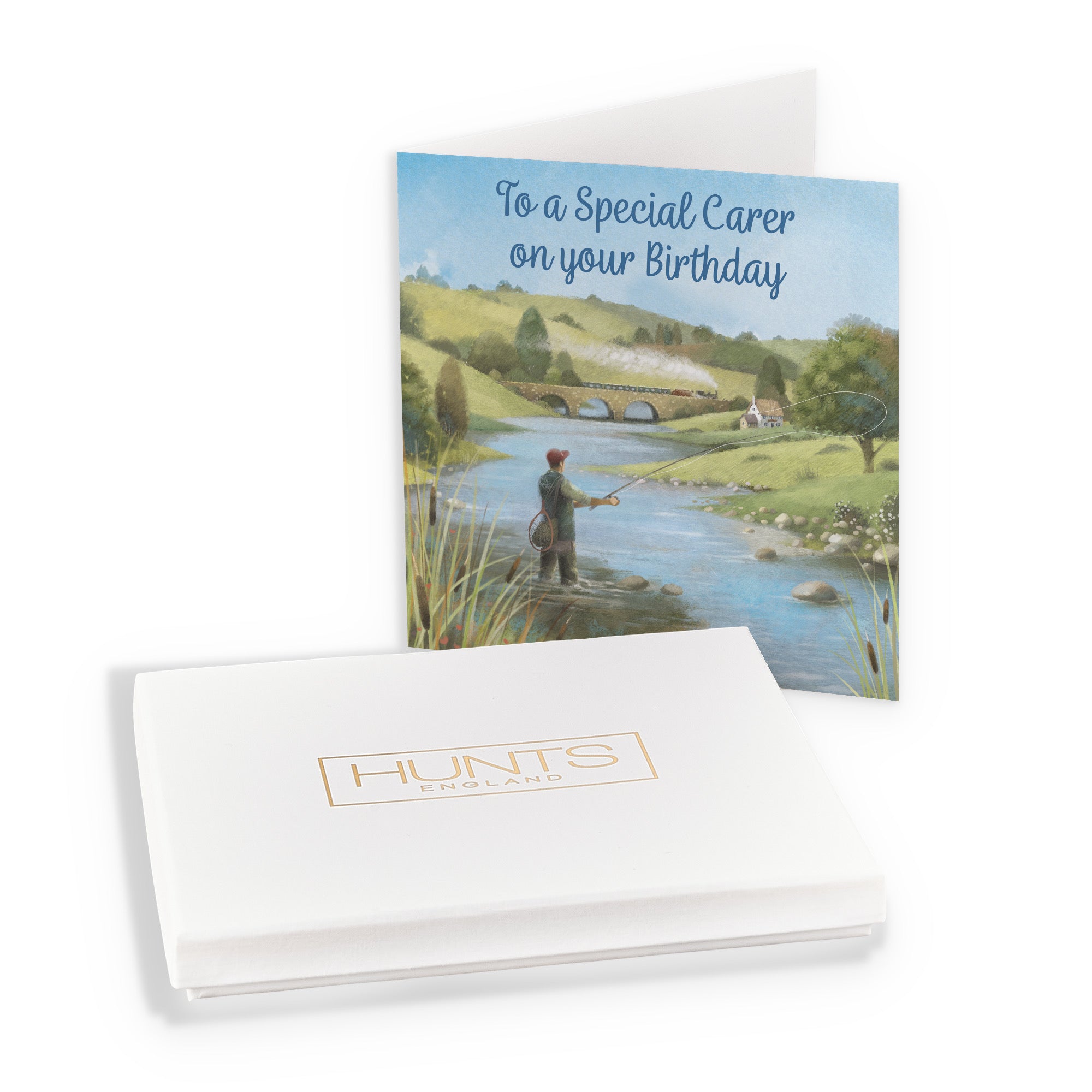 Boxed Carer Fly Fishing Birthday Card Milo's Gallery - Default Title (B0D5YX423B)