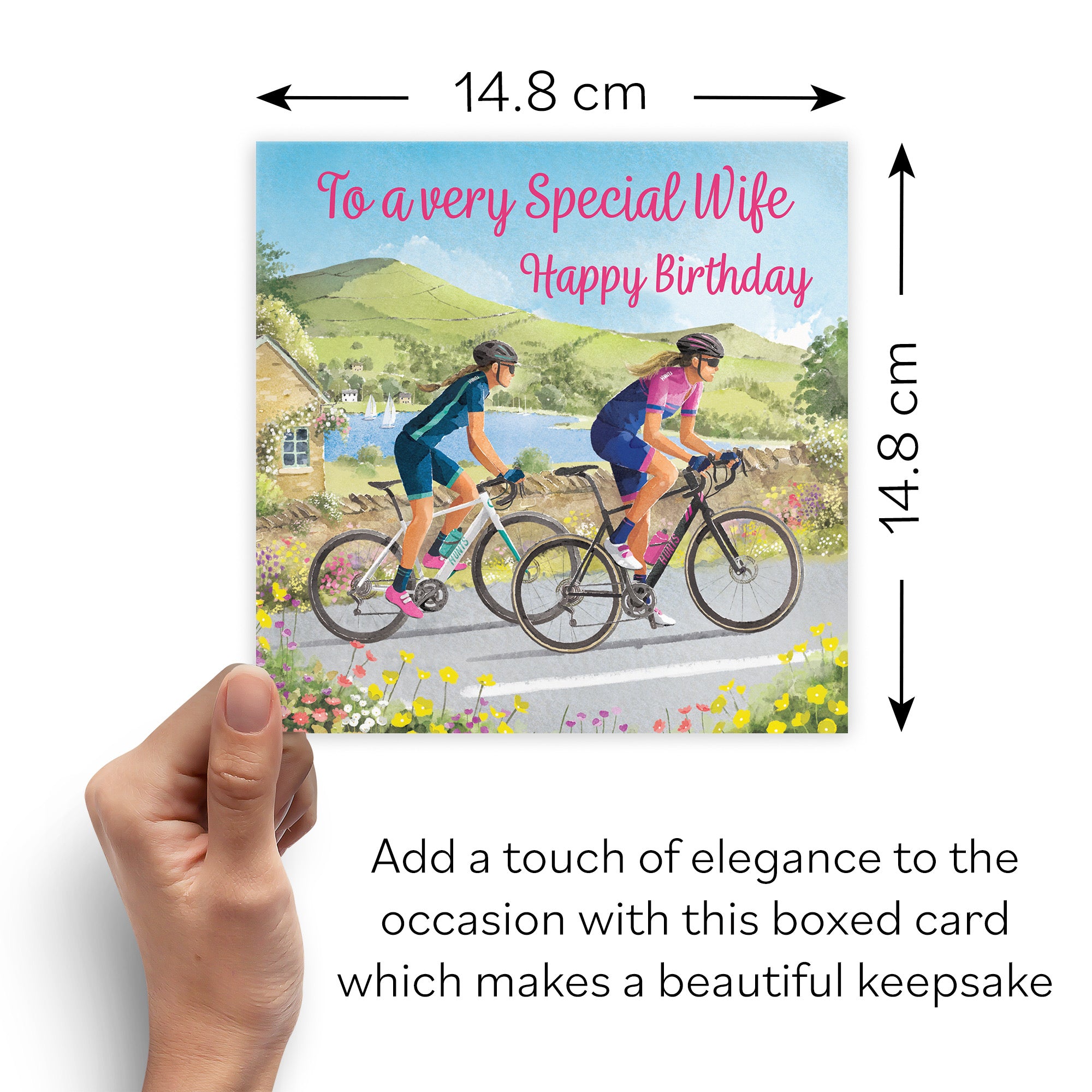 Boxed Wife Cycling Birthday Card Milo's Gallery - Default Title (B0D5YX4YX1)