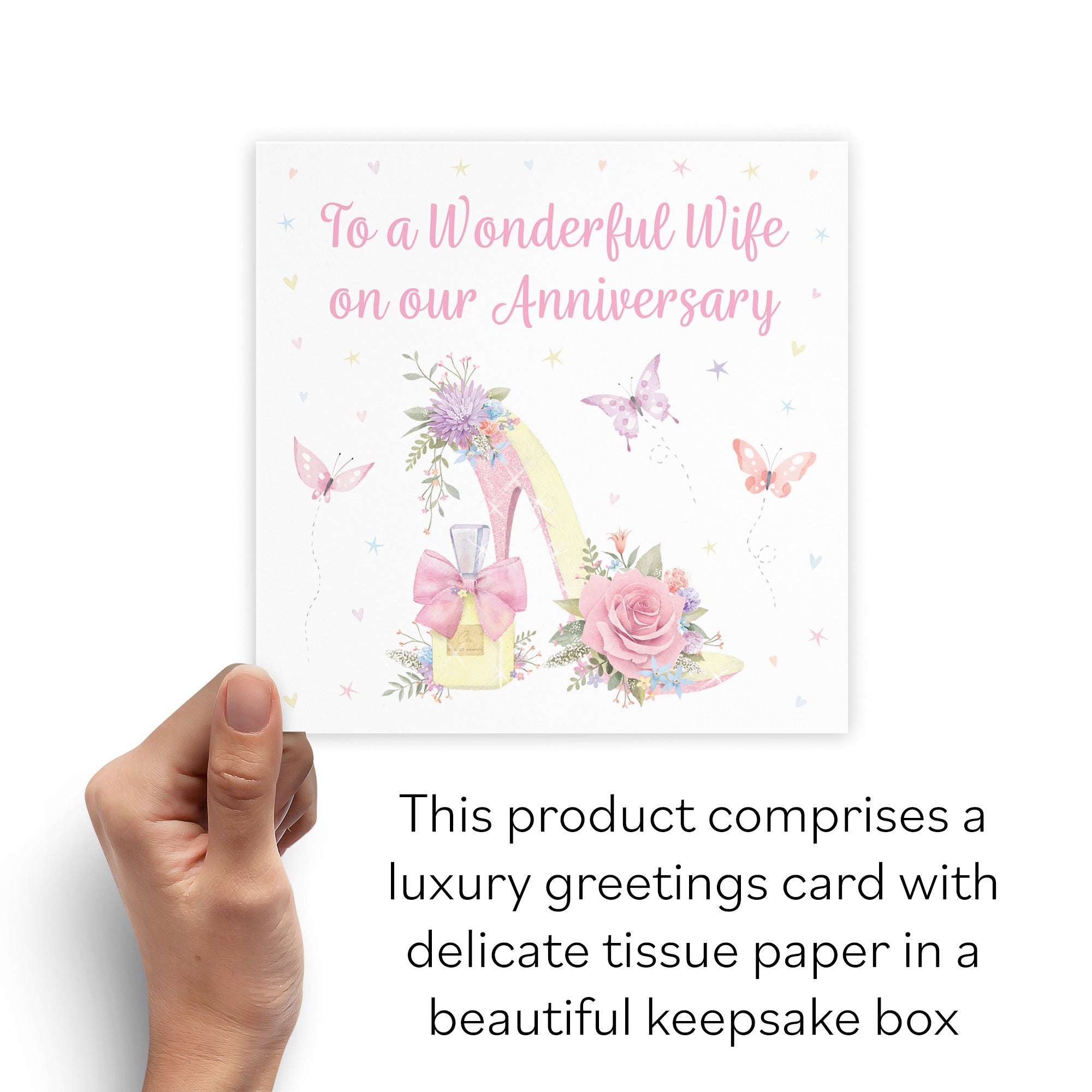 Boxed High Heel And Perfume Wife Anniversary Card Milo's Gallery - Default Title (B0D5YX612T)