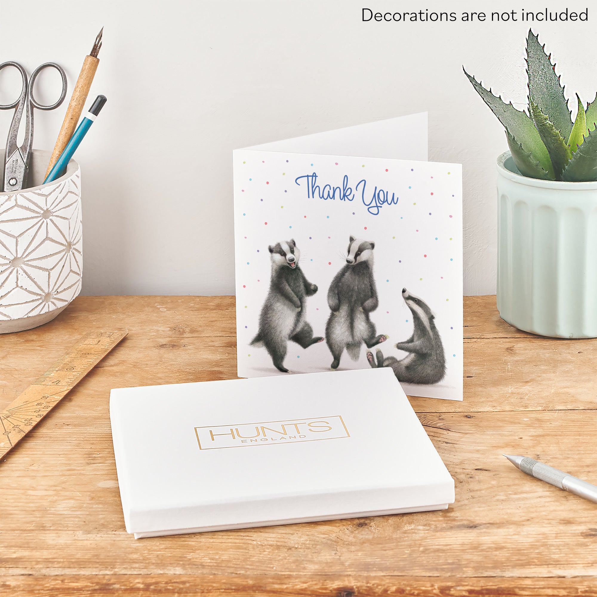 Boxed Badgers Thank You Card Milo's Gallery - Default Title (B0D5YXQJ3K)