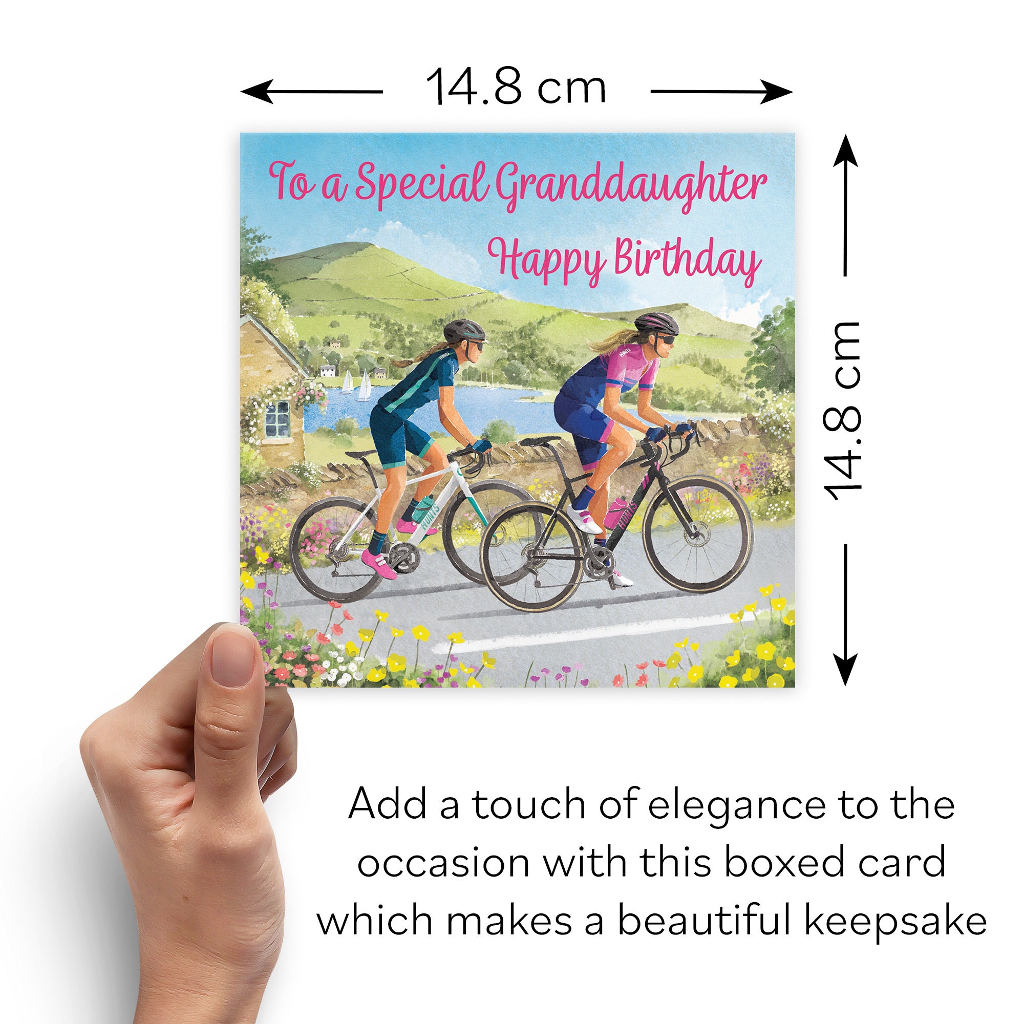 Boxed Granddaughter Cycling Birthday Card Milo's Gallery - Default Title (B0D5YY4NMR)