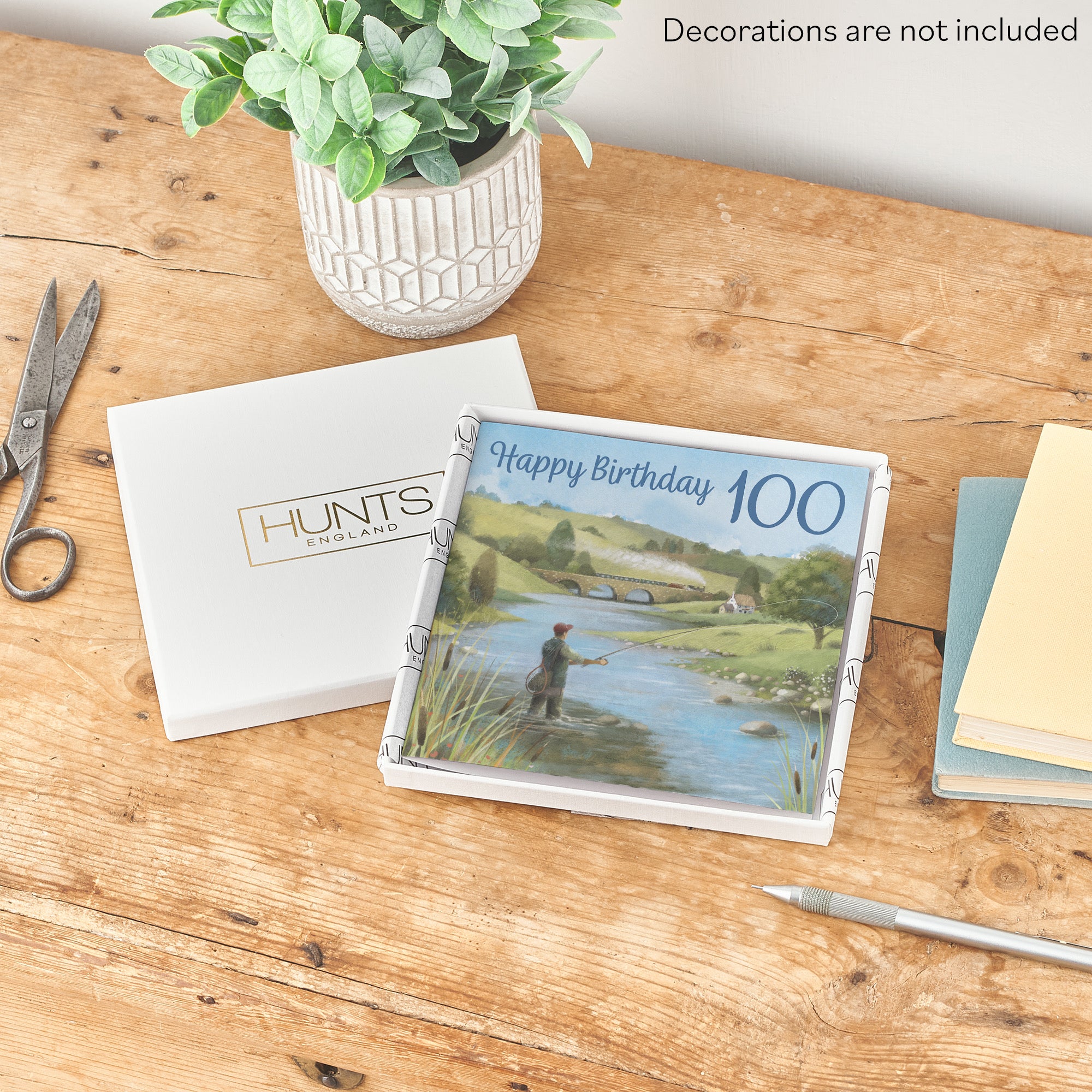 Boxed Fly Fishing 100th Birthday Card Milo's Gallery - Default Title (B0D5YY59NH)