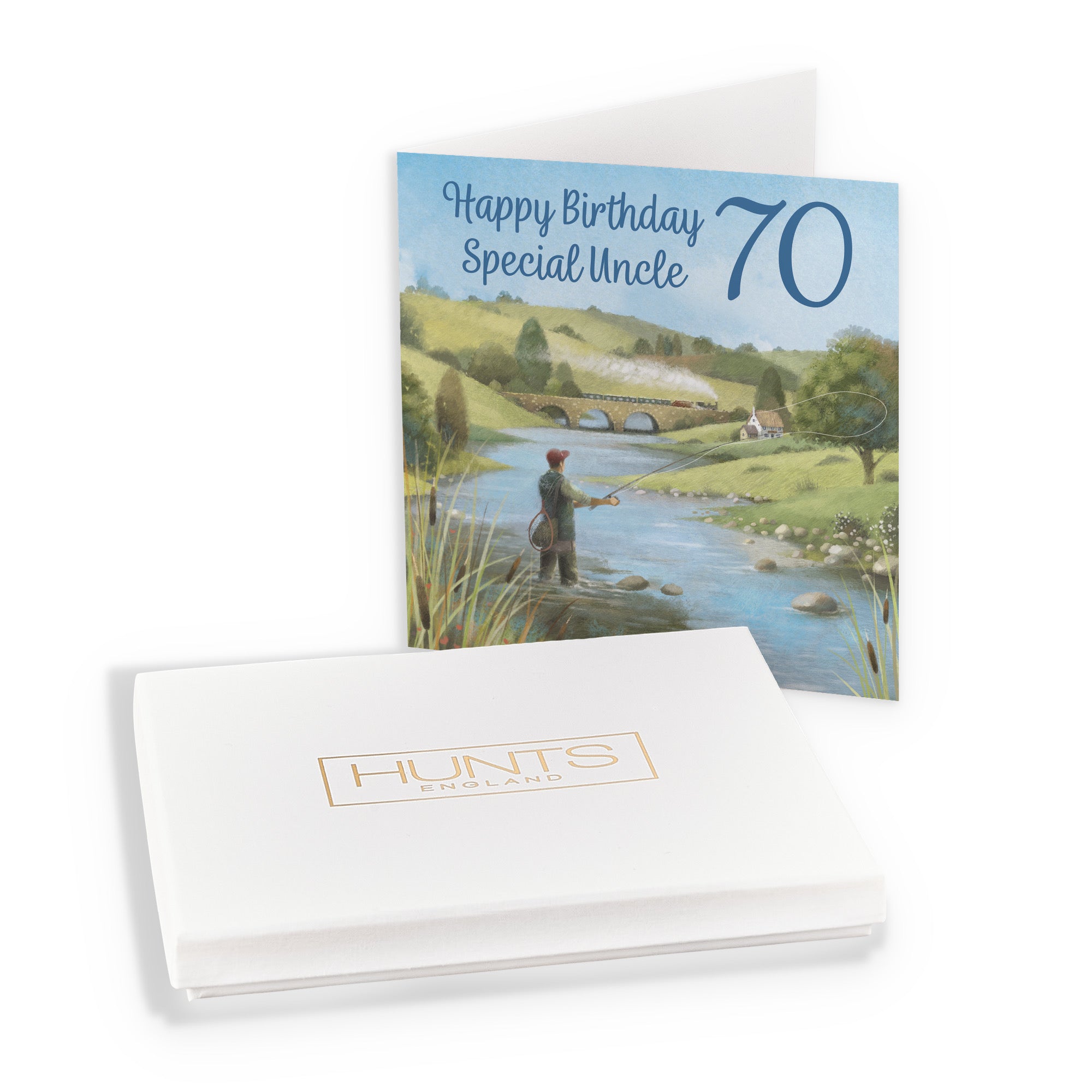 Boxed 70th Uncle Fly Fishing Birthday Card Milo's Gallery - Default Title (B0D5YY5HHQ)