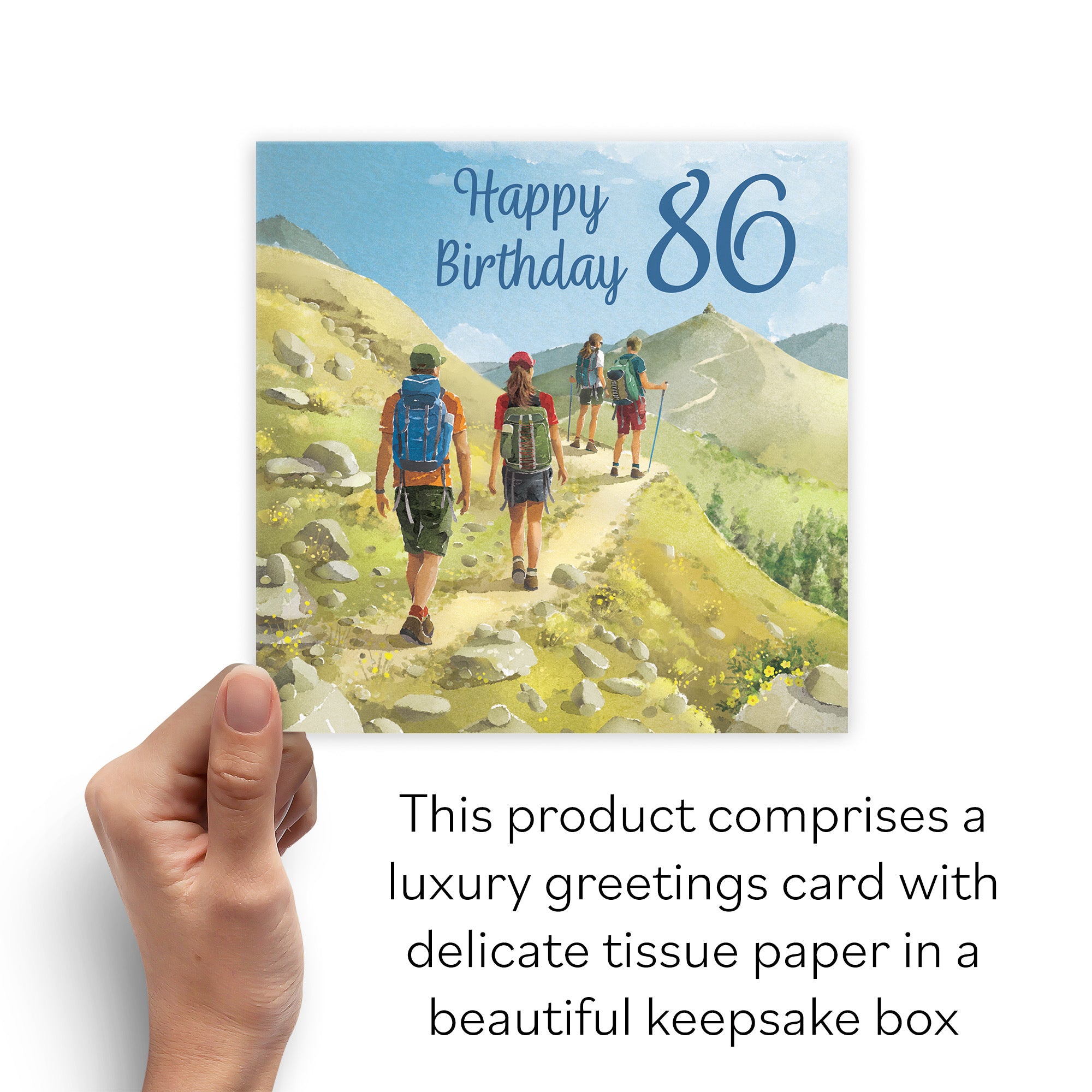 Boxed Walking 86th Birthday Card Milo's Gallery - Default Title (B0D5YYFYXV)