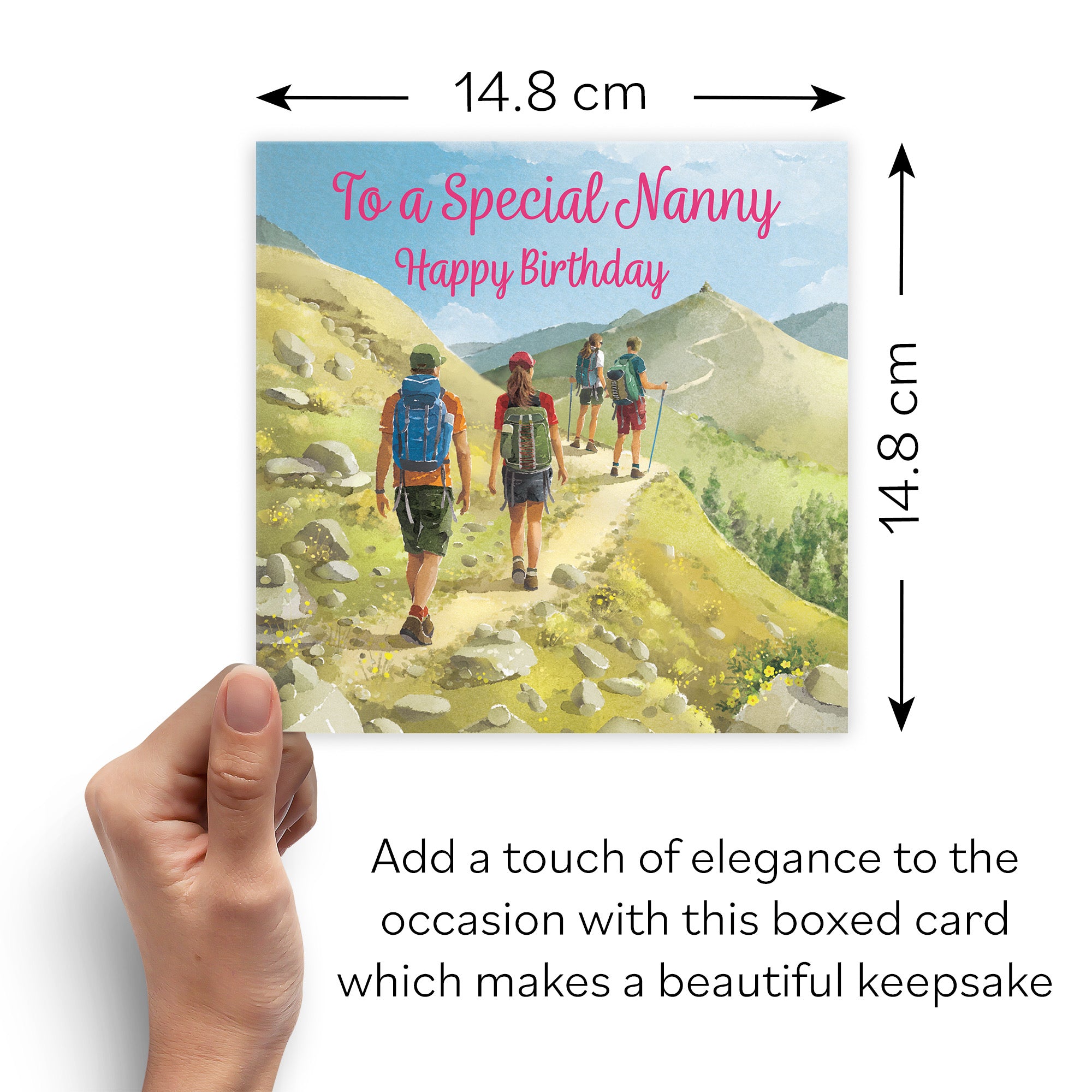 Boxed Nanny Walking Birthday Card Milo's Gallery - Default Title (B0D5YYG1FY)