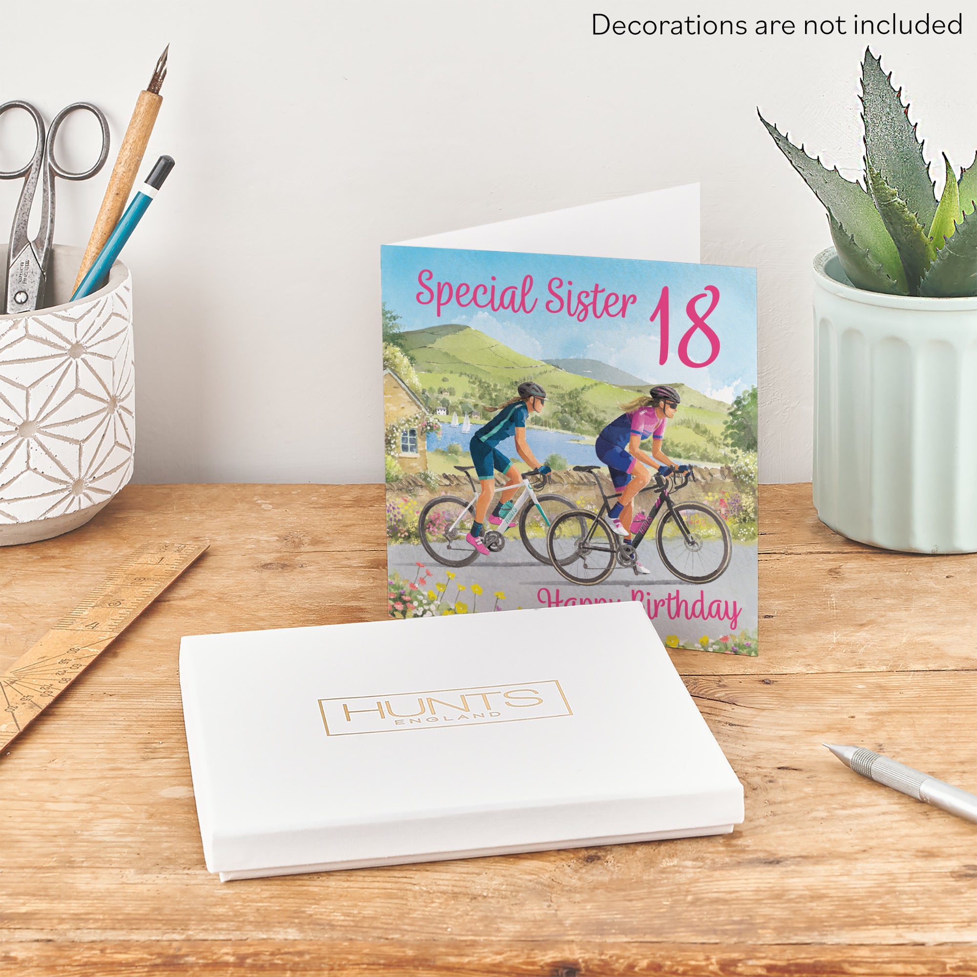 Boxed 18th Sister Cycling Birthday Card Milo's Gallery - Default Title (B0D5YYS6P3)