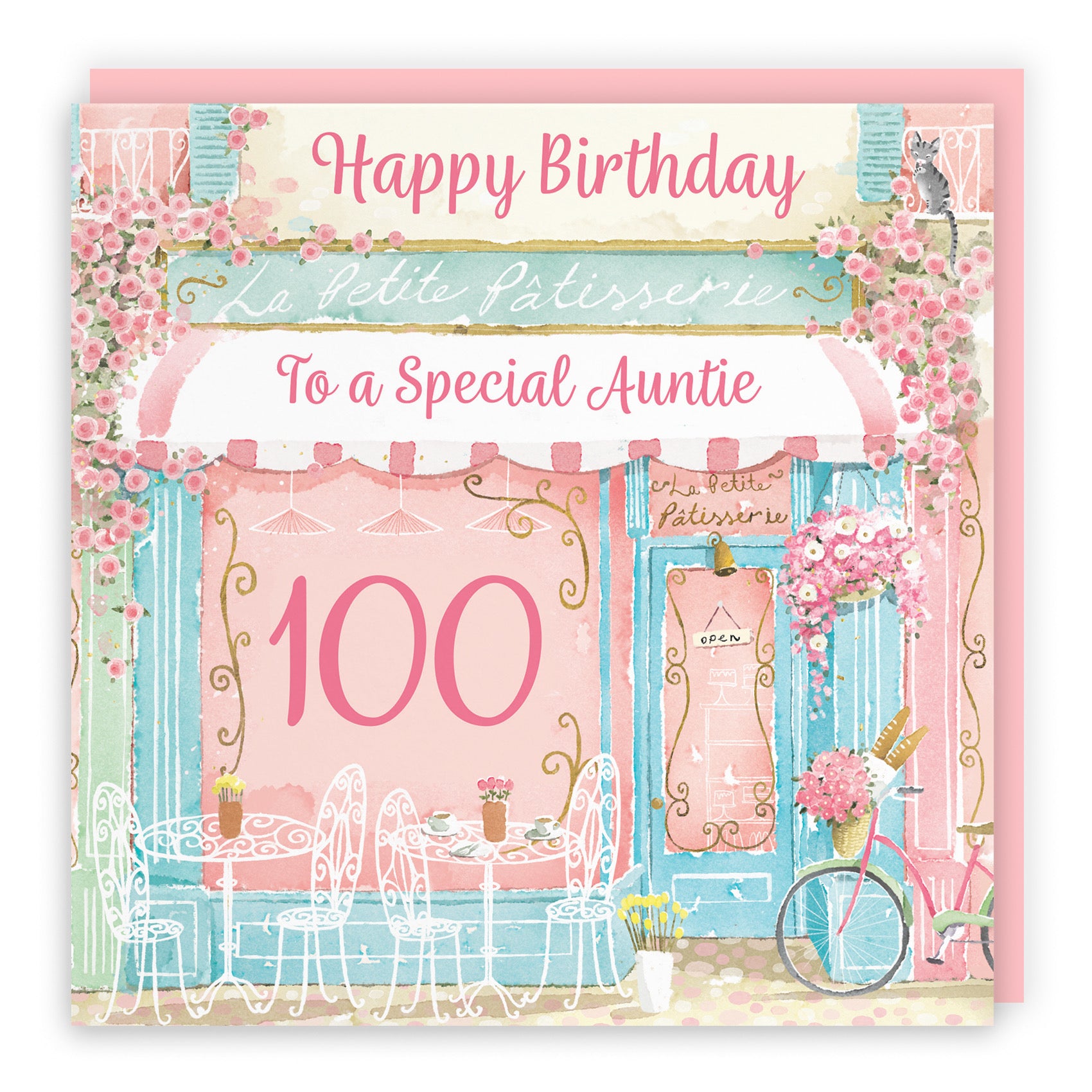 100th Auntie La Petite Patisserie Birthday Card Milo's Gallery - Default Title (B0DFMS6PN1)