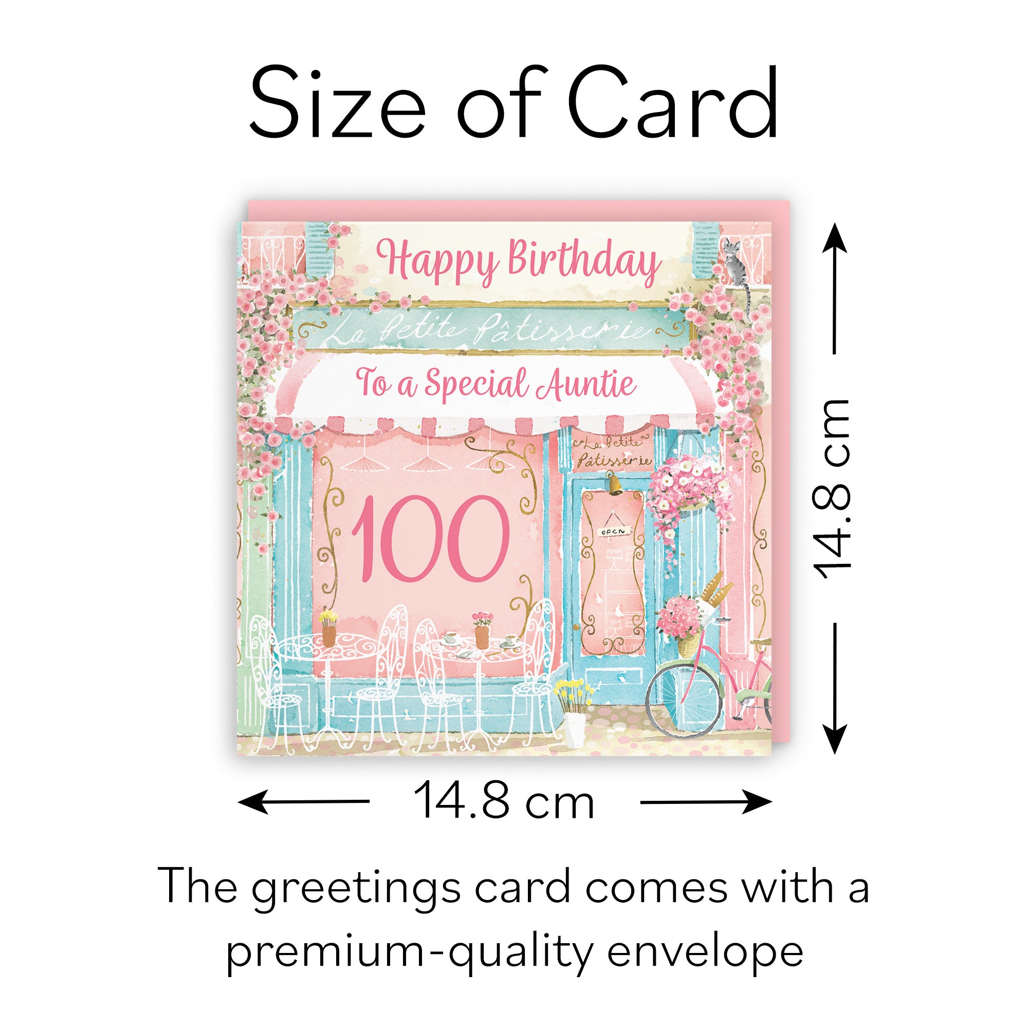 100th Auntie La Petite Patisserie Birthday Card Milo's Gallery - Default Title (B0DFMS6PN1)