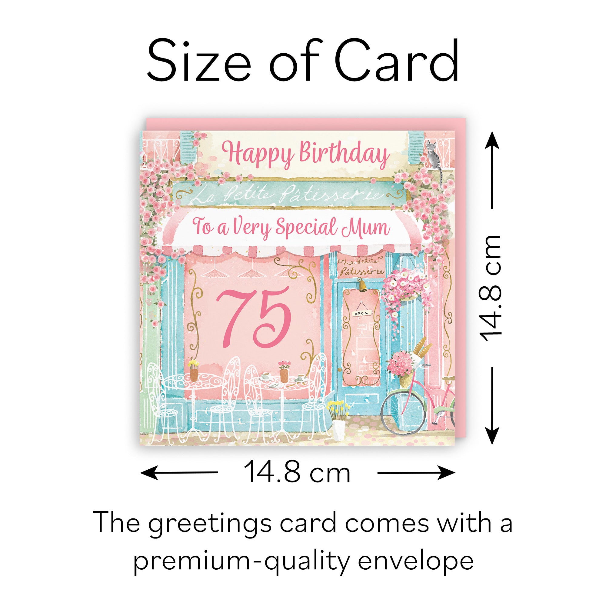 75th Mum La Petite Patisserie Birthday Card Milo's Gallery - Default Title (B0DFMT5583)