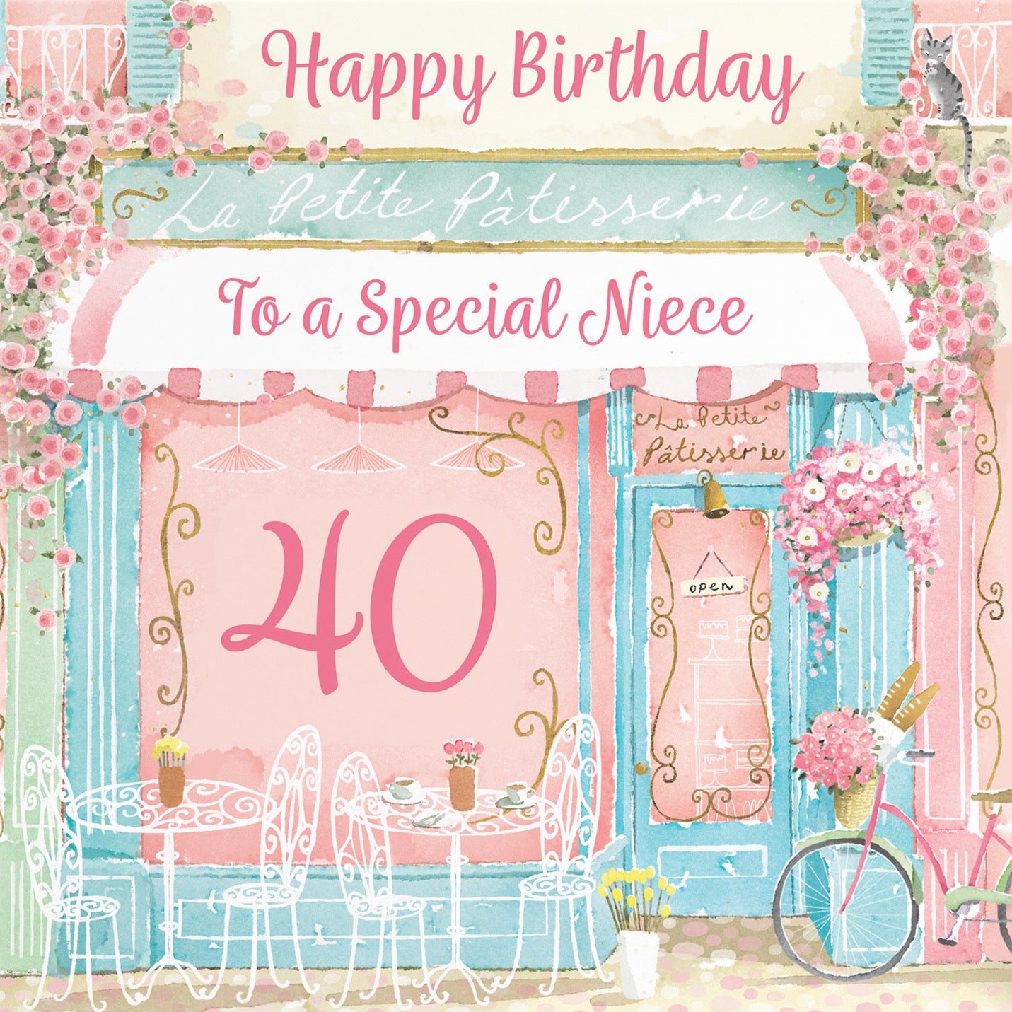 40th Niece La Petite Patisserie Birthday Card Milo's Gallery - Default Title (B0DFMT9TMK)