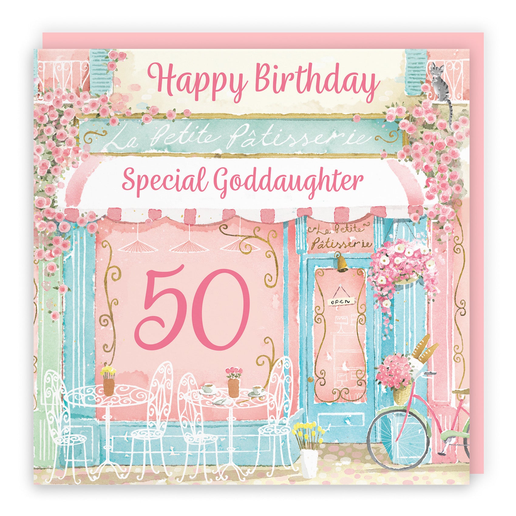 50th Goddaughter La Petite Patisserie Birthday Card Milo's Gallery - Default Title (B0DFMTCSX2)