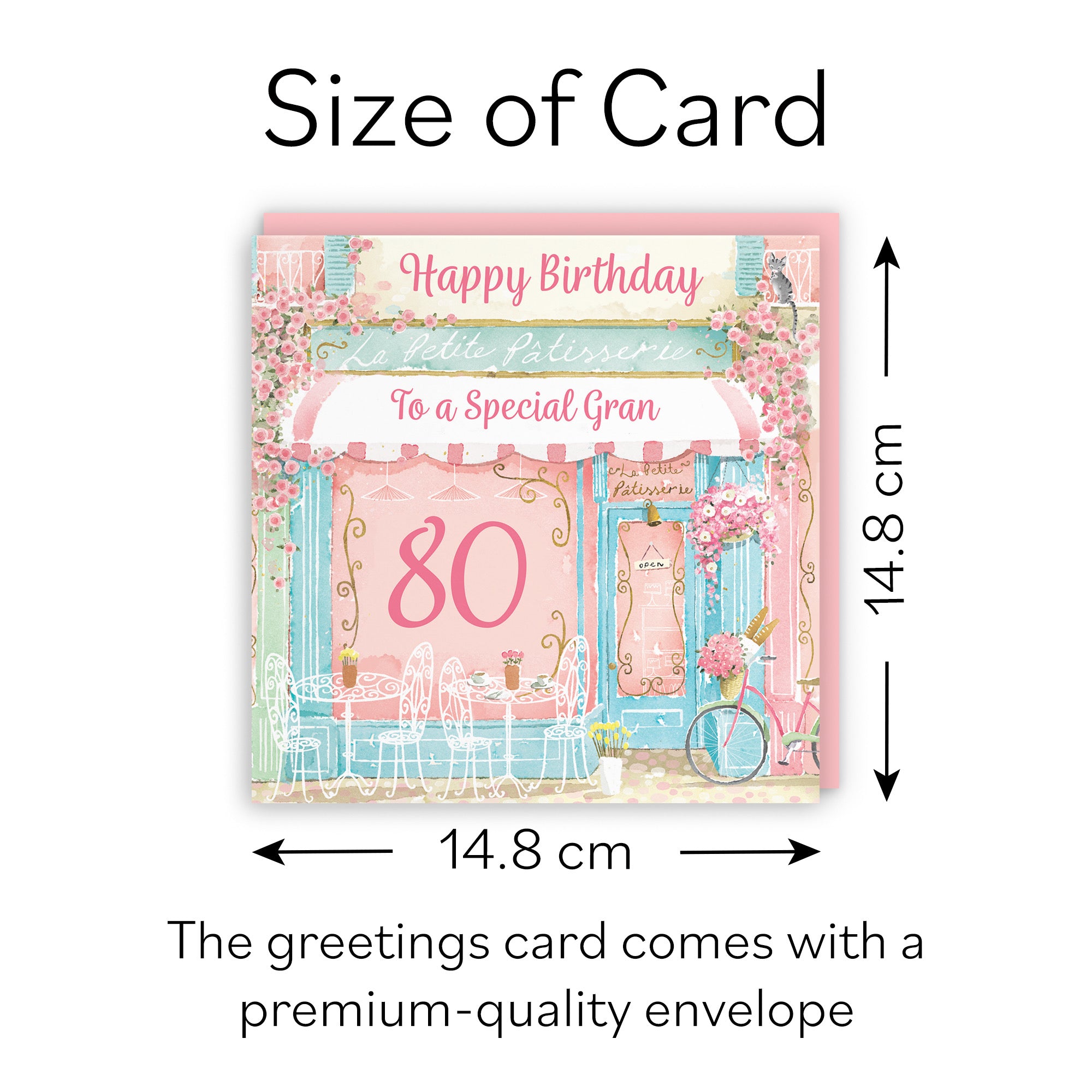 80th Gran La Petite Patisserie Birthday Card Milo's Gallery - Default Title (B0DFMTPJ8K)