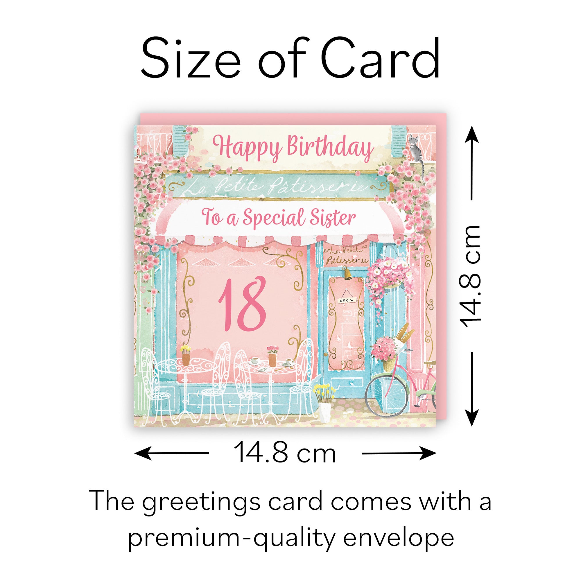 18th Sister La Petite Patisserie Birthday Card Milo's Gallery - Default Title (B0DFMTPR77)