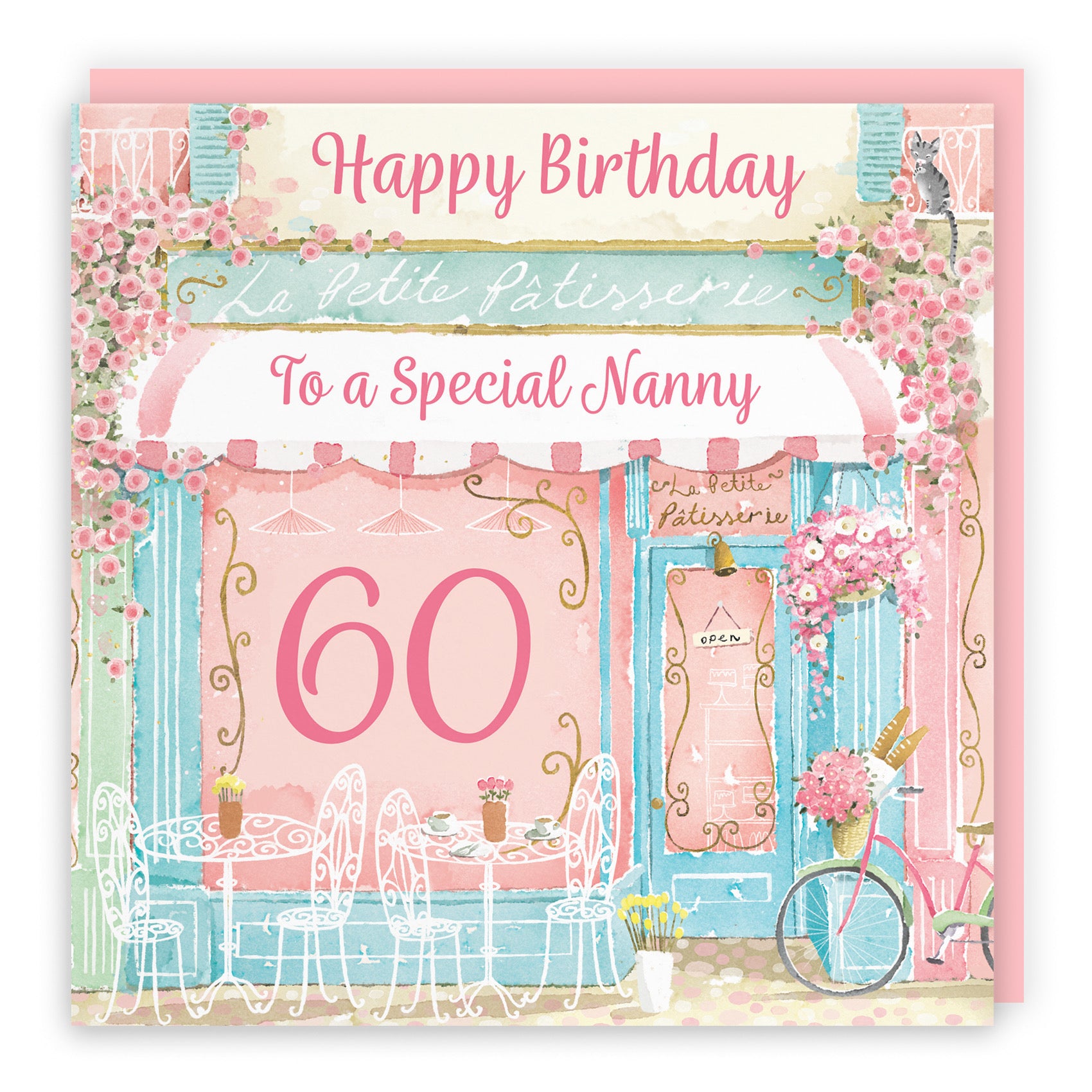 60th Nanny La Petite Patisserie Birthday Card Milo's Gallery - Default Title (B0DFMTRC5N)