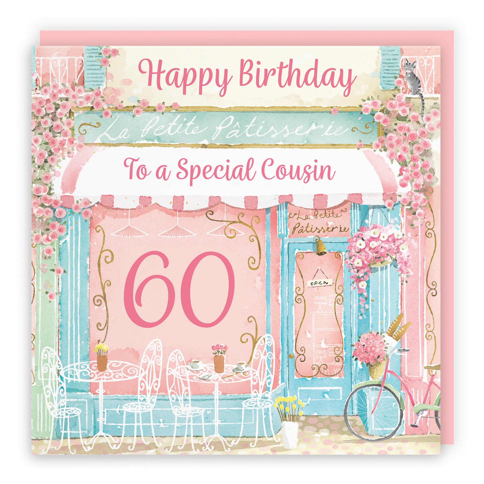 60th Cousin La Petite Patisserie Birthday Card Milo's Gallery - Default Title (B0DFMTYLKR)