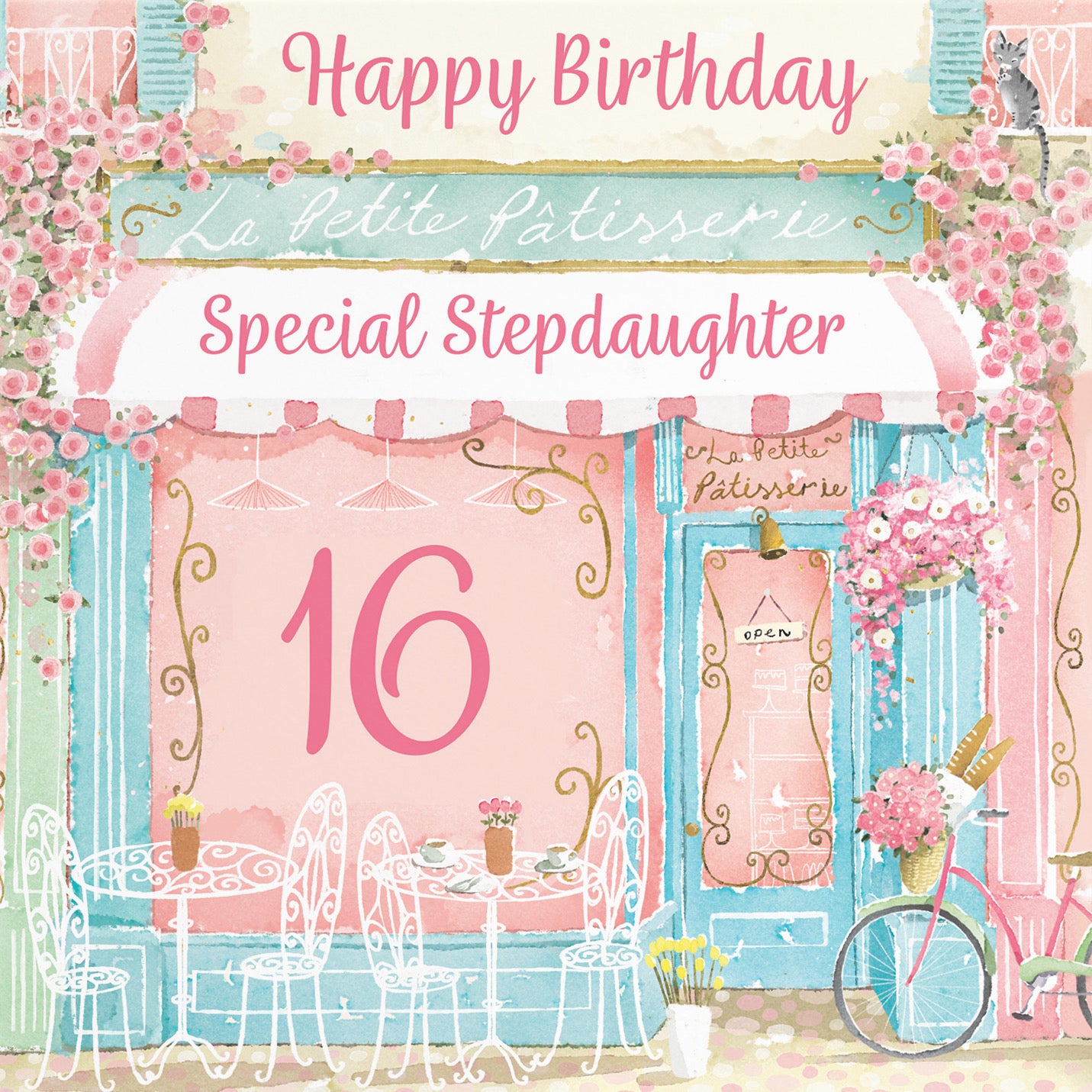 16th Stepdaughter La Petite Patisserie Birthday Card Milo's Gallery - Default Title (B0DFMVNRL7)