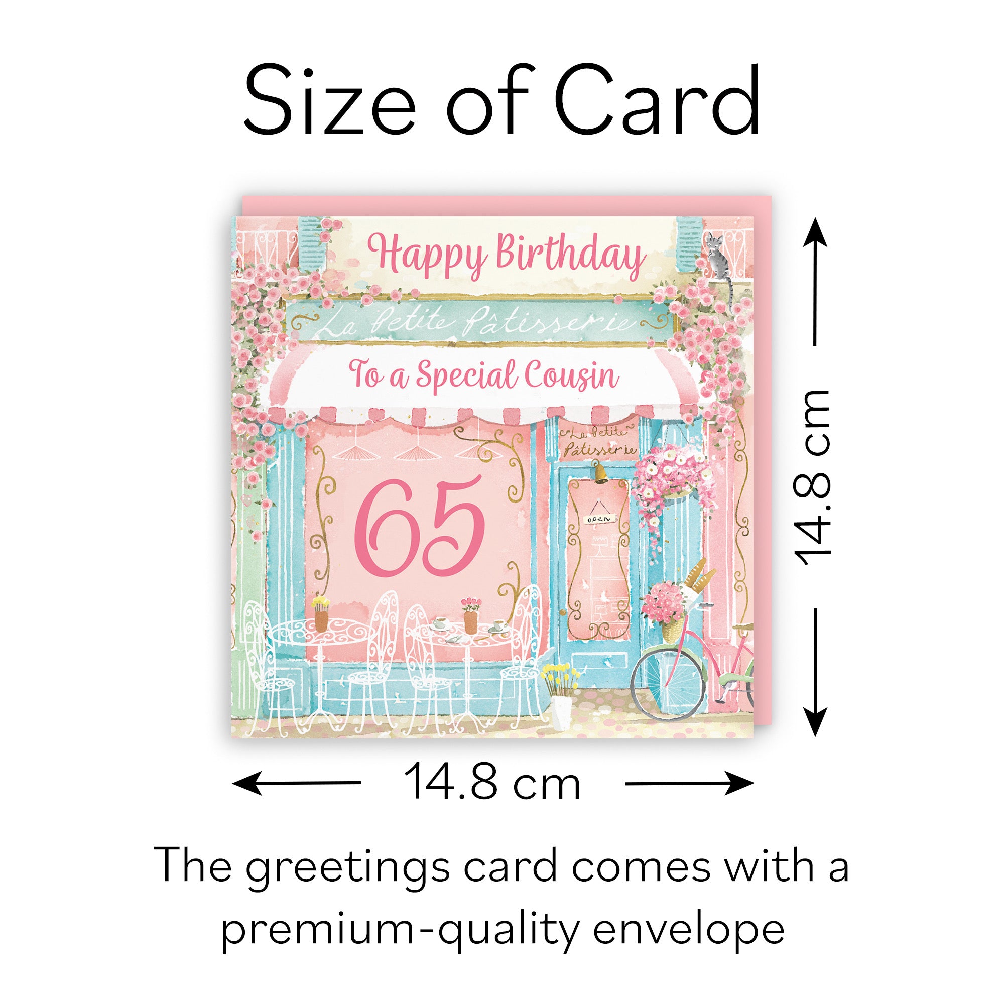 65th Cousin La Petite Patisserie Birthday Card Milo's Gallery - Default Title (B0DFMVZH9K)