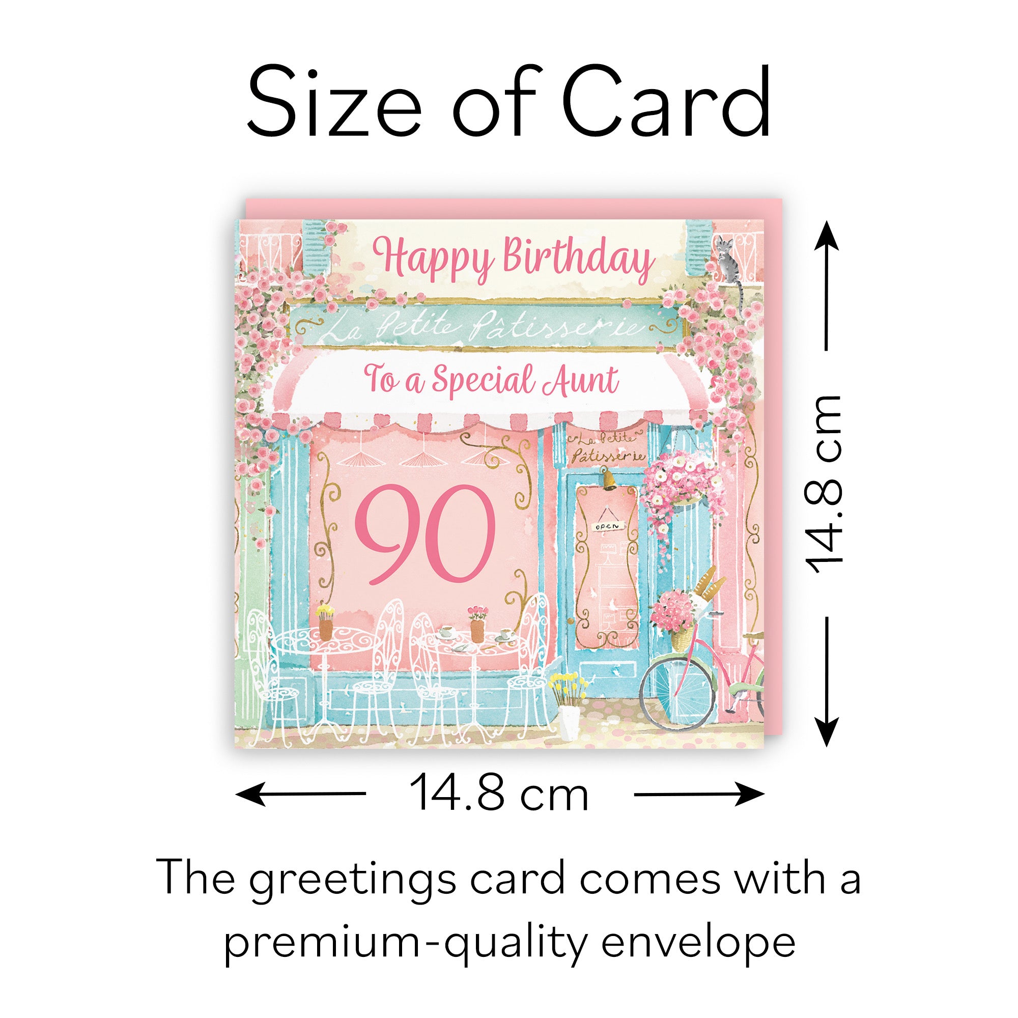 90th Aunt La Petite Patisserie Birthday Card Milo's Gallery - Default Title (B0DFMVZSKG)