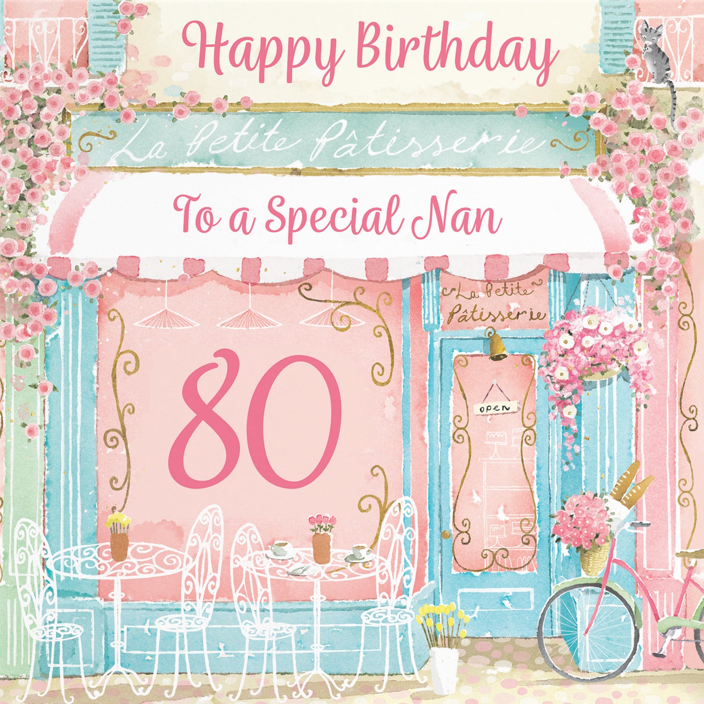 80th Nan La Petite Patisserie Birthday Card Milo's Gallery - Default Title (B0DFMVZSKH)