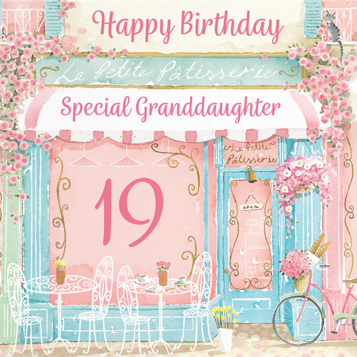 19th Granddaughter La Petite Patisserie Birthday Card Milo's Gallery - Default Title (B0DFMW4B9M)