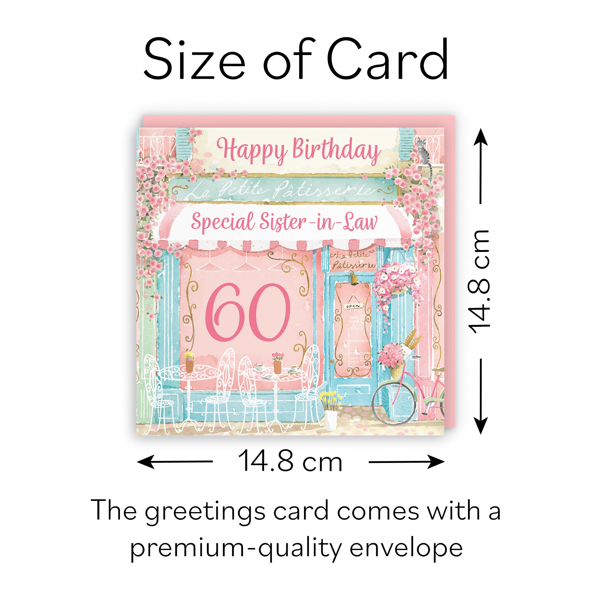 60th Sister In Law La Petite Patisserie Birthday Card Milo's Gallery - Default Title (B0DFMWCR2H)