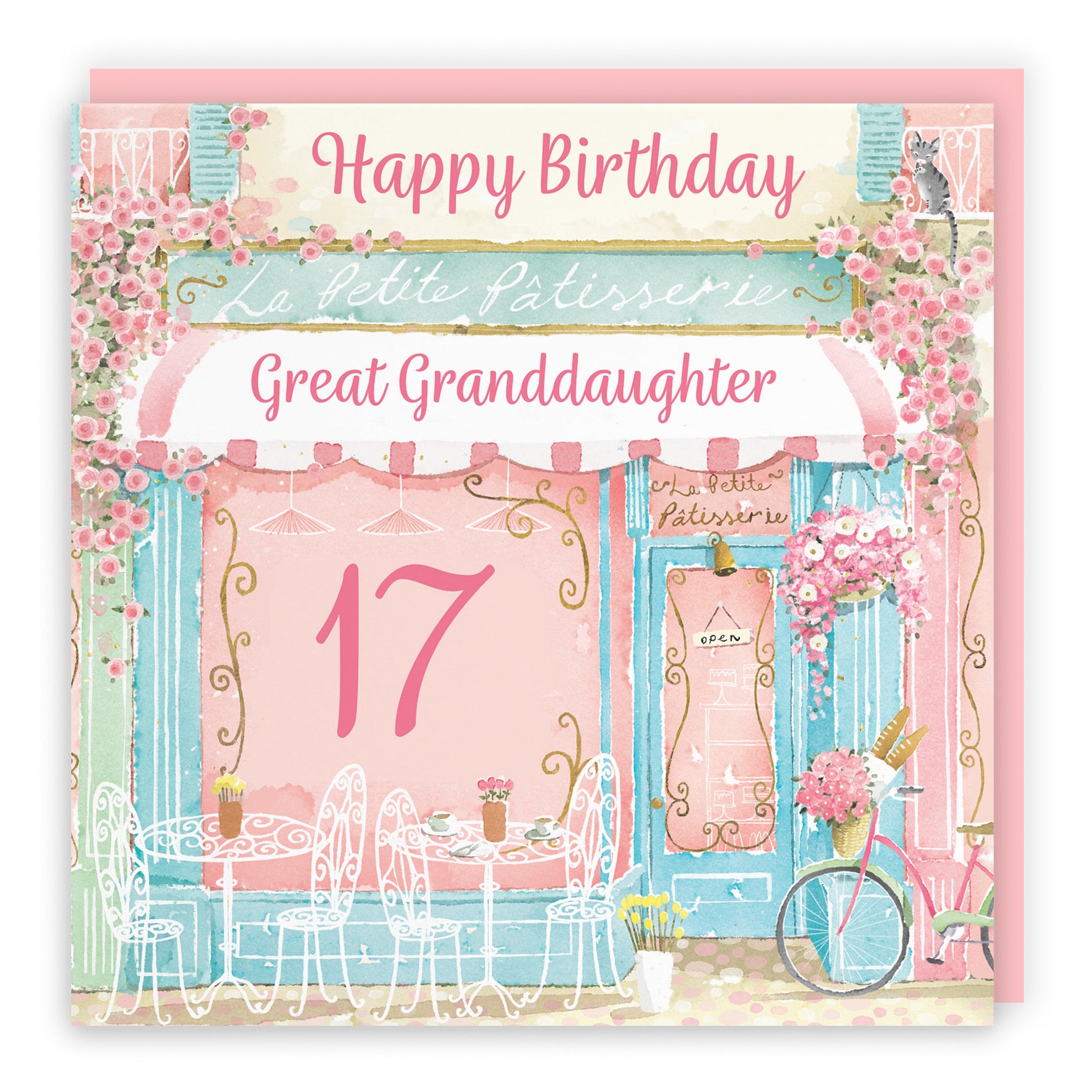 17th Great Granddaughter La Petite Patisserie Birthday Card Milo's Gallery - Default Title (B0DFMWF452)