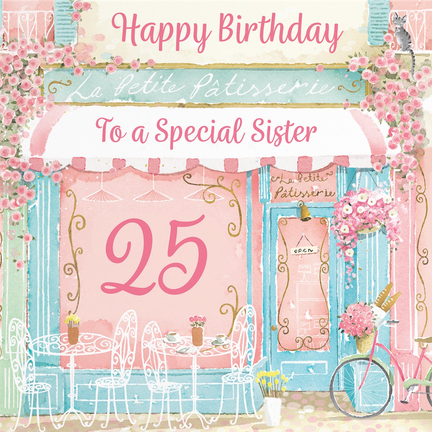 25th Sister La Petite Patisserie Birthday Card Milo's Gallery - Default Title (B0DFMWF453)