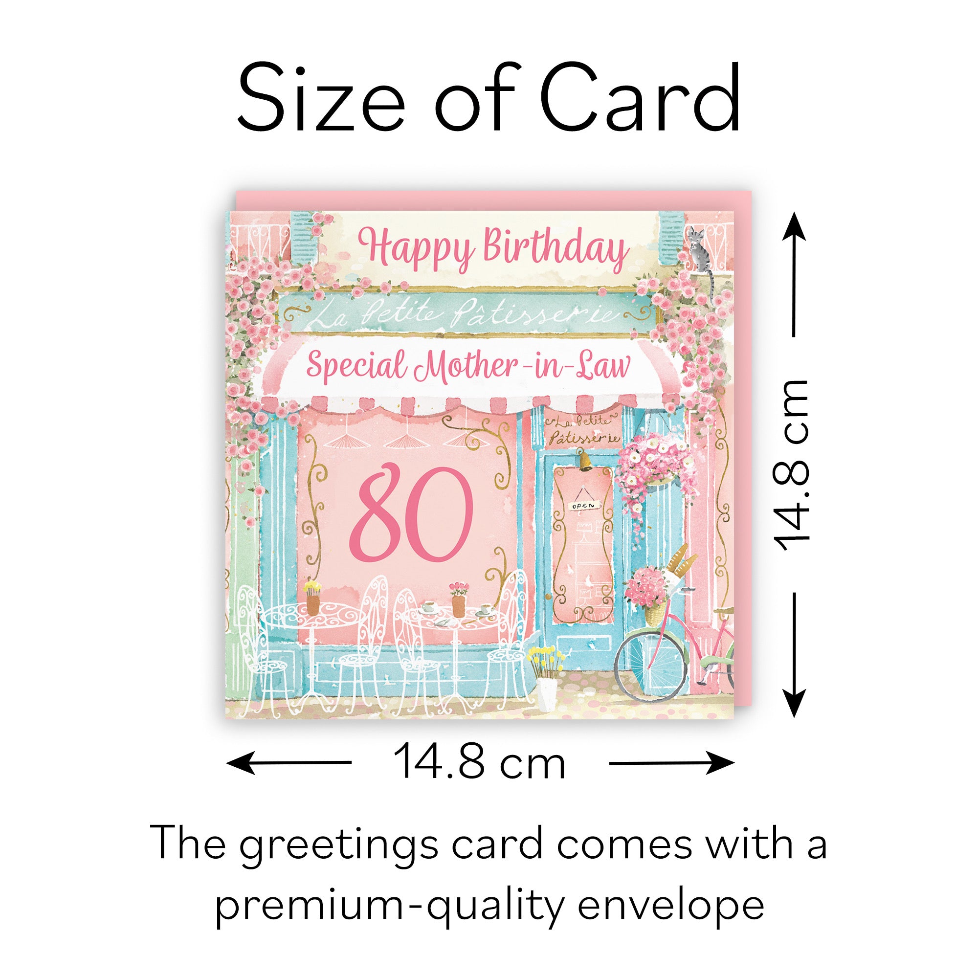 80th Mother In Law La Petite Patisserie Birthday Card Milo's Gallery - Default Title (B0DFMX3NT6)