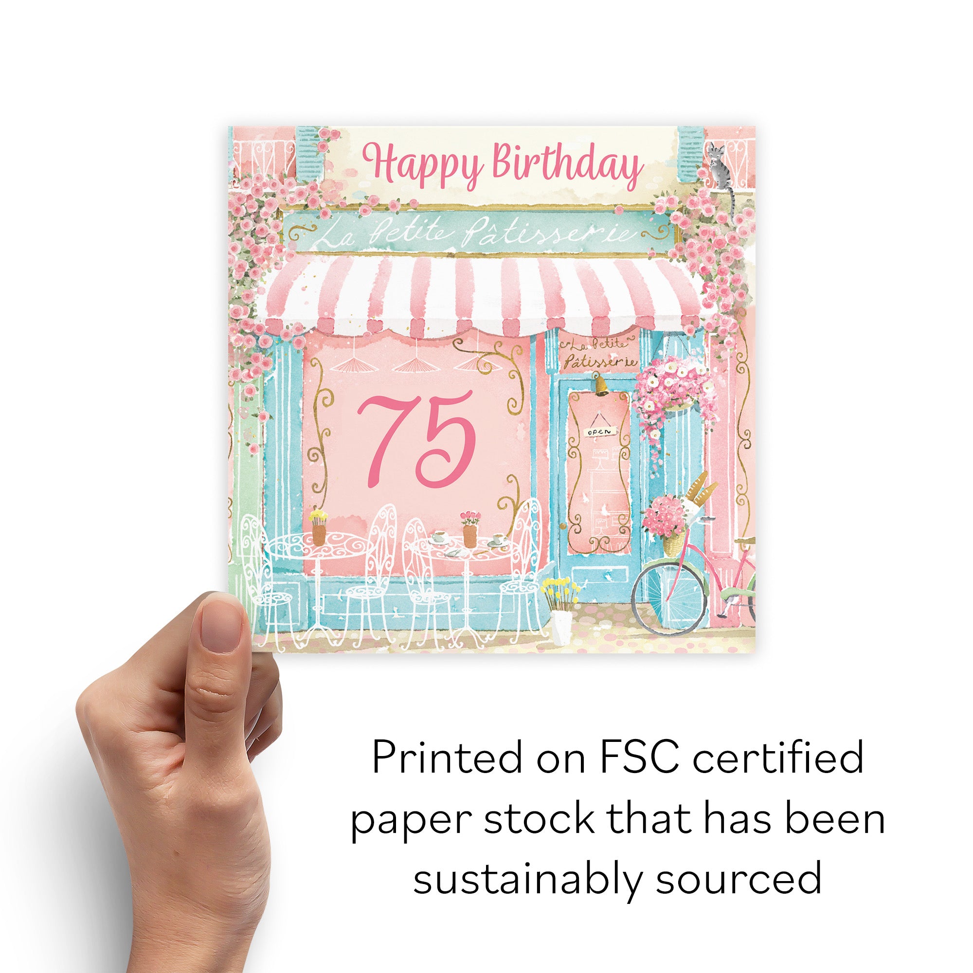 La Petite Patisserie 75th Birthday Card Milo's Gallery - Default Title (B0DFMXMS3K)