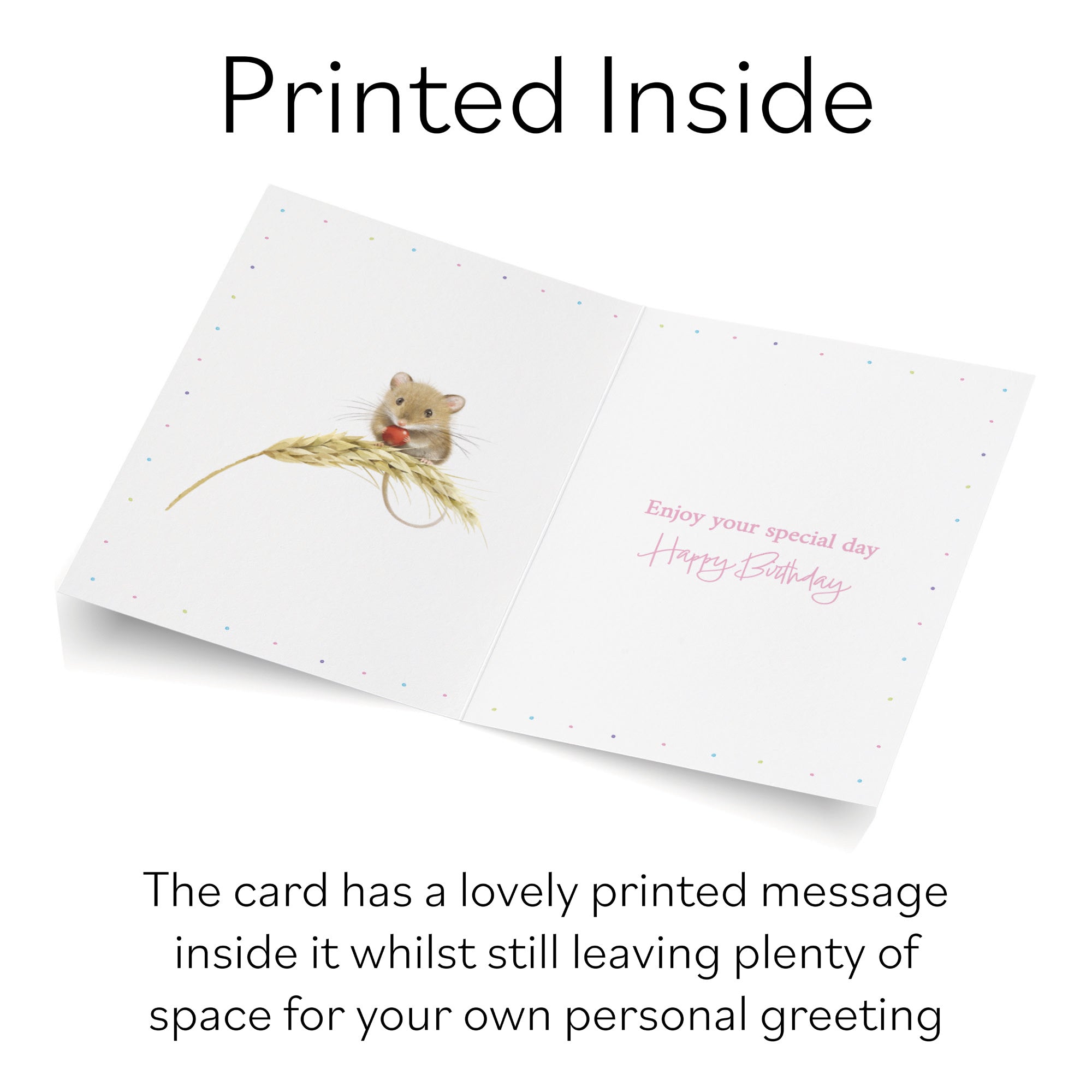 Girlfriend Gold Foil Birthday Card Harvest Mice Milo's Gallery - Default Title (B0DG33LSDR)