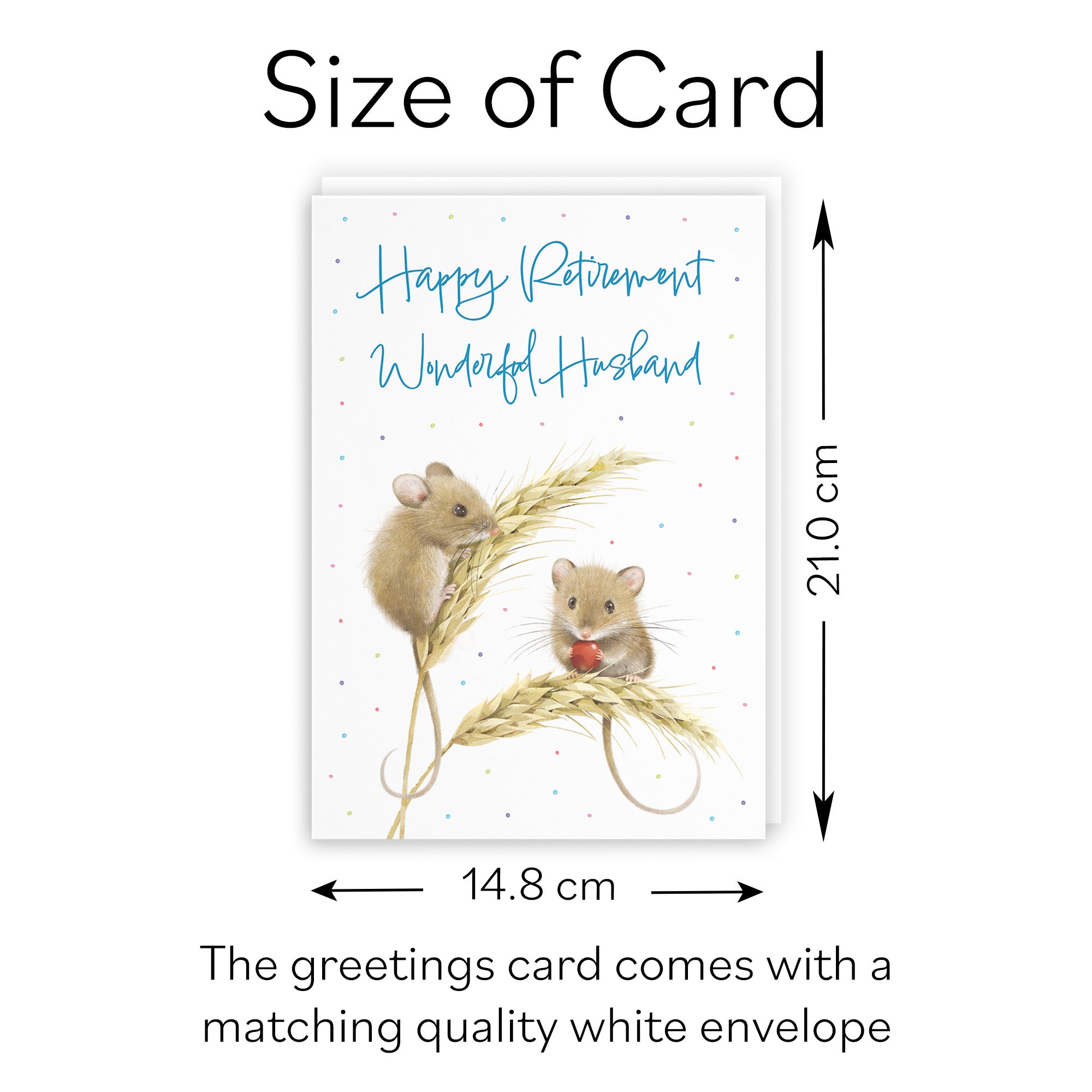 Husband Retirement Card Harvest Mice Milo's Gallery - Default Title (B0DG33Q3K5)