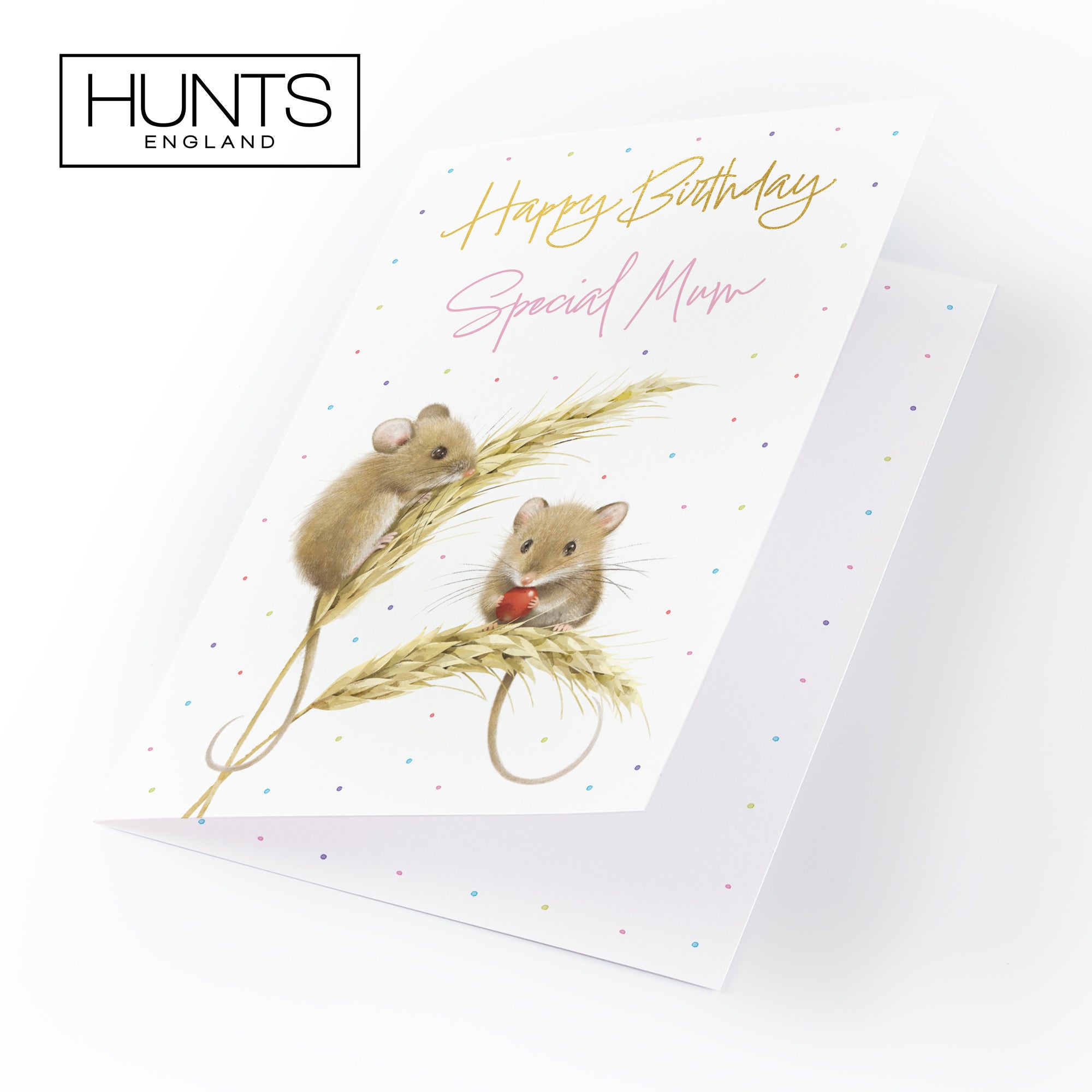 Mum Gold Foil Birthday Card Harvest Mice Milo's Gallery - Default Title (B0DG33YG9F)