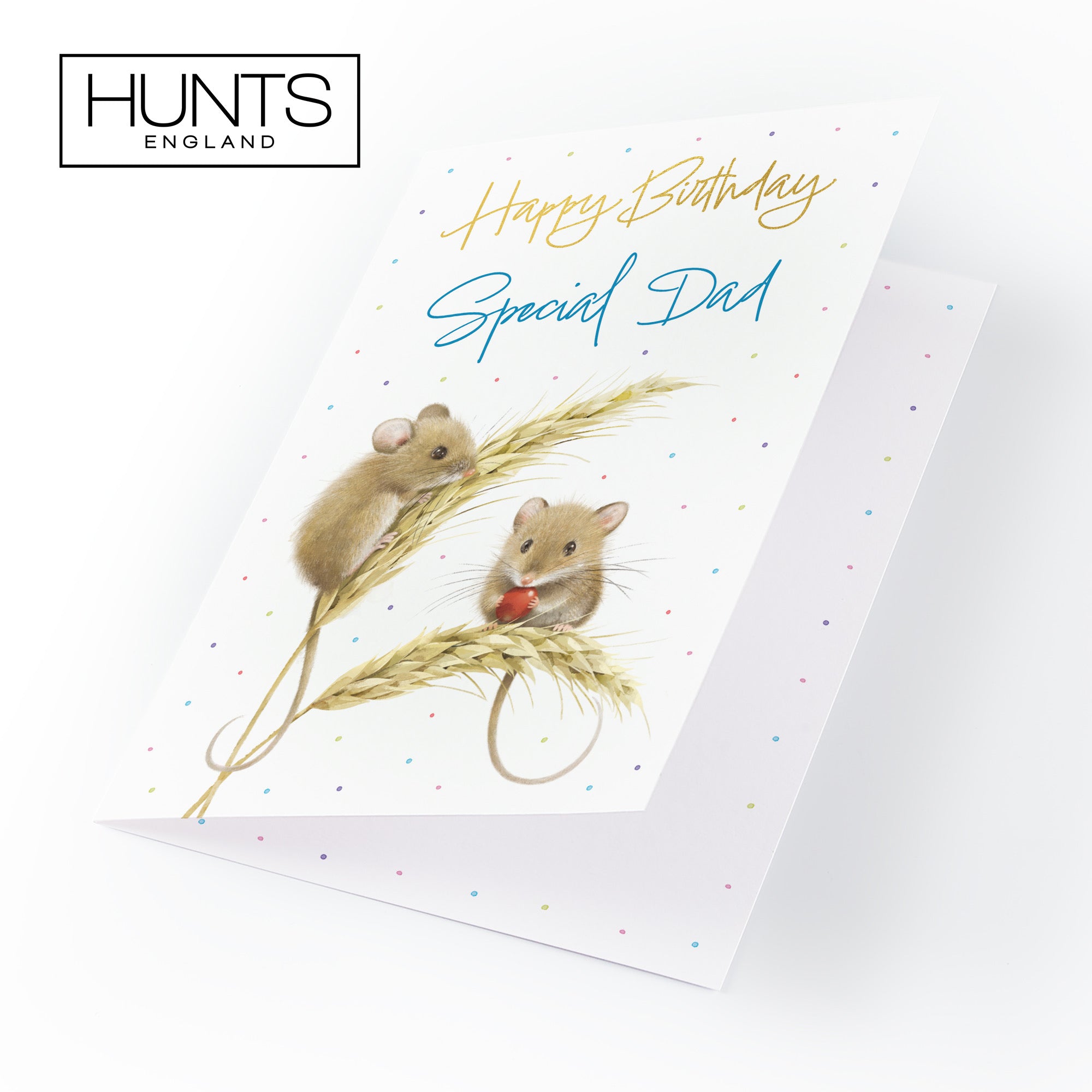 Dad Gold Foil Birthday Card Harvest Mice Milo's Gallery - Default Title (B0DG34JRZV)