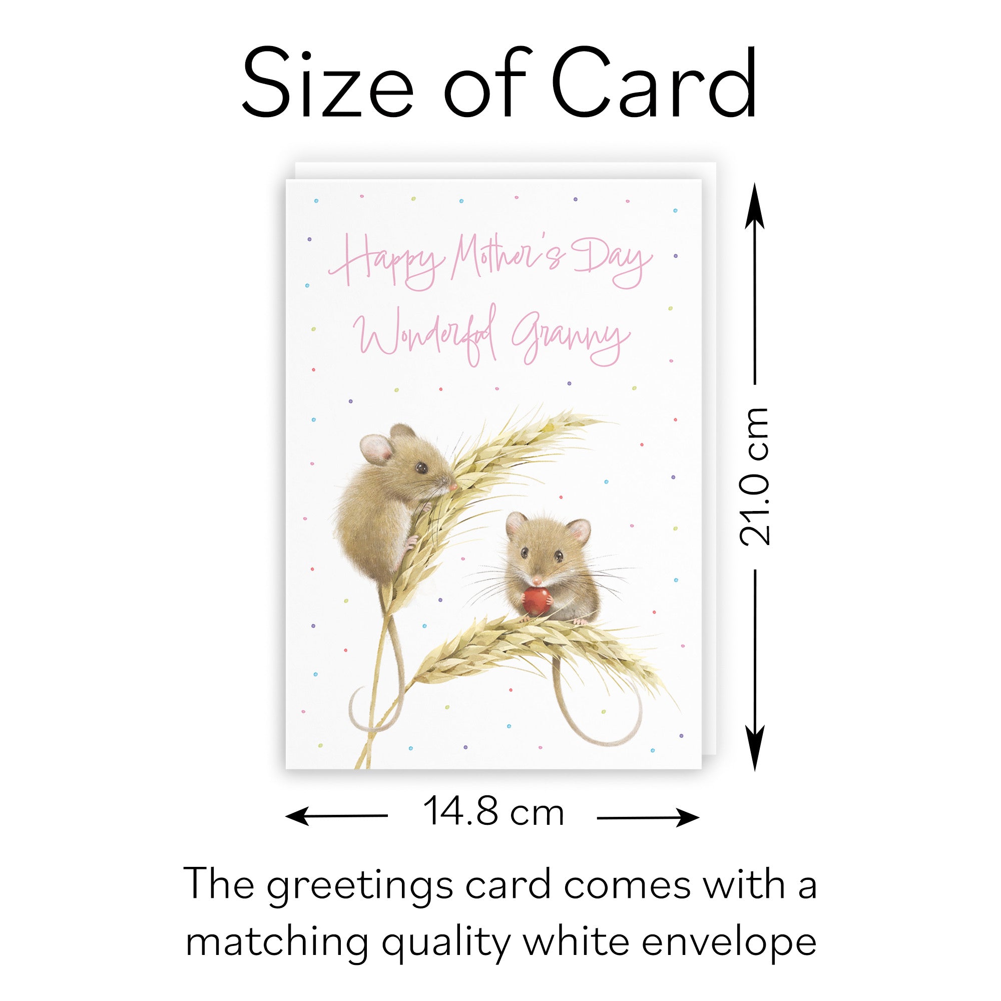 Granny Mother's Day Card Harvest Mice Milo's Gallery - Default Title (B0DG34KY88)