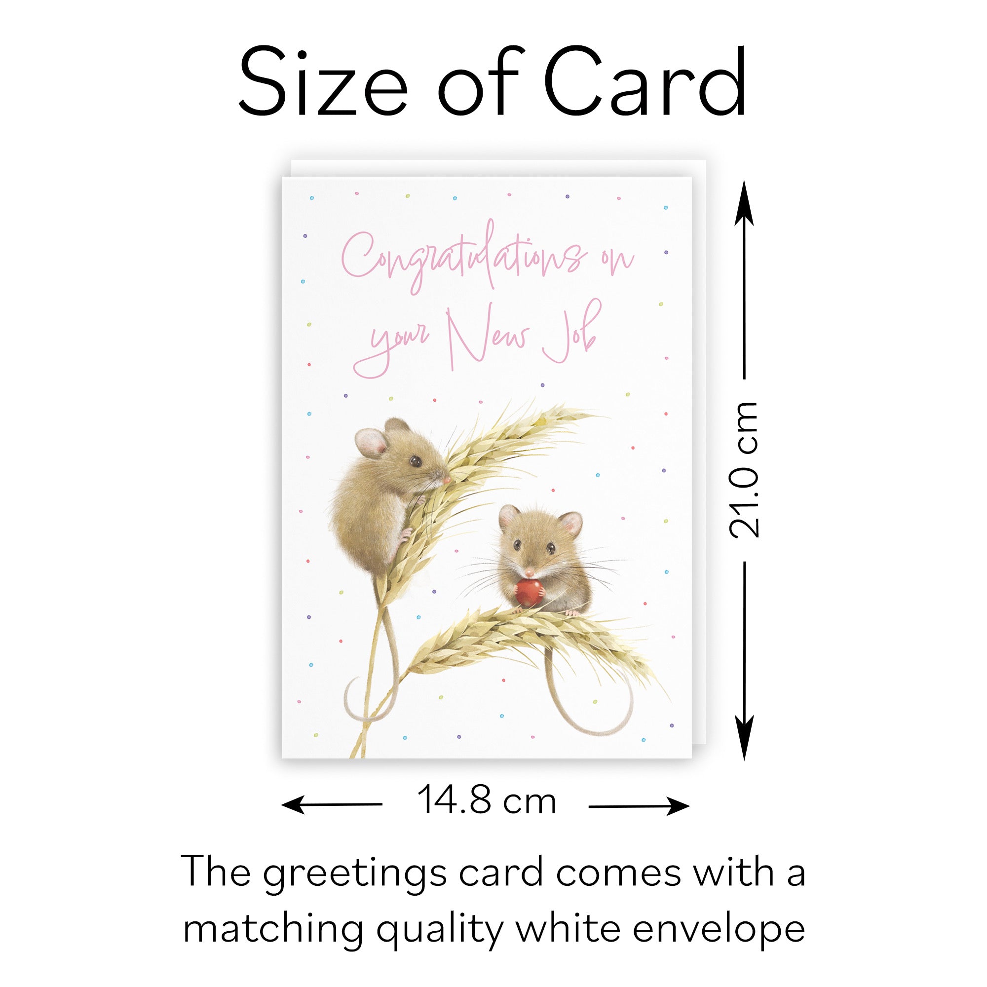 Female New Job Congratulations Card Harvest Mice Milo's Gallery - Default Title (B0DG3539H7)