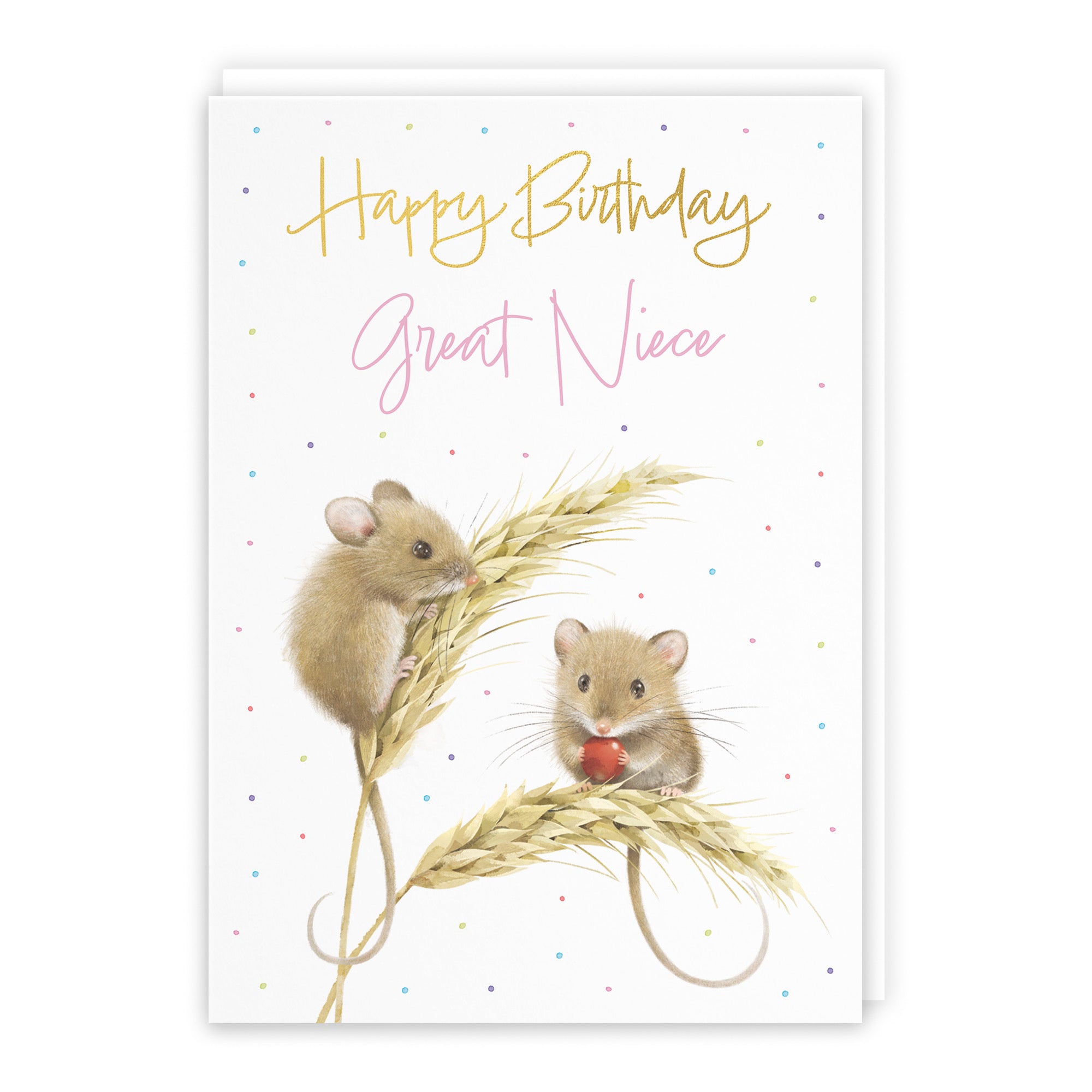 Great Niece Gold Foil Birthday Card Harvest Mice Milo's Gallery - Default Title (B0DG355H8F)