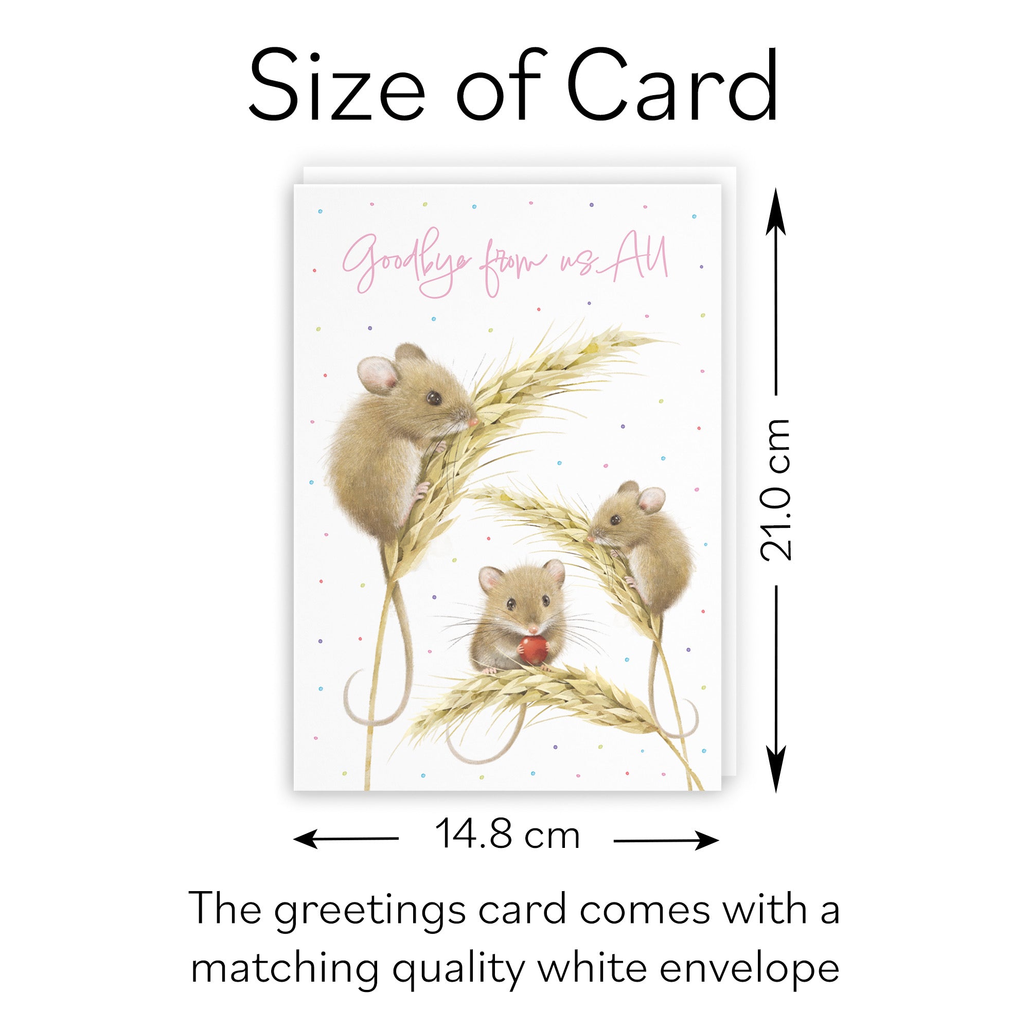 Female Leaving Card From Us All Harvest Mice Milo's Gallery - Default Title (B0DG35769H)