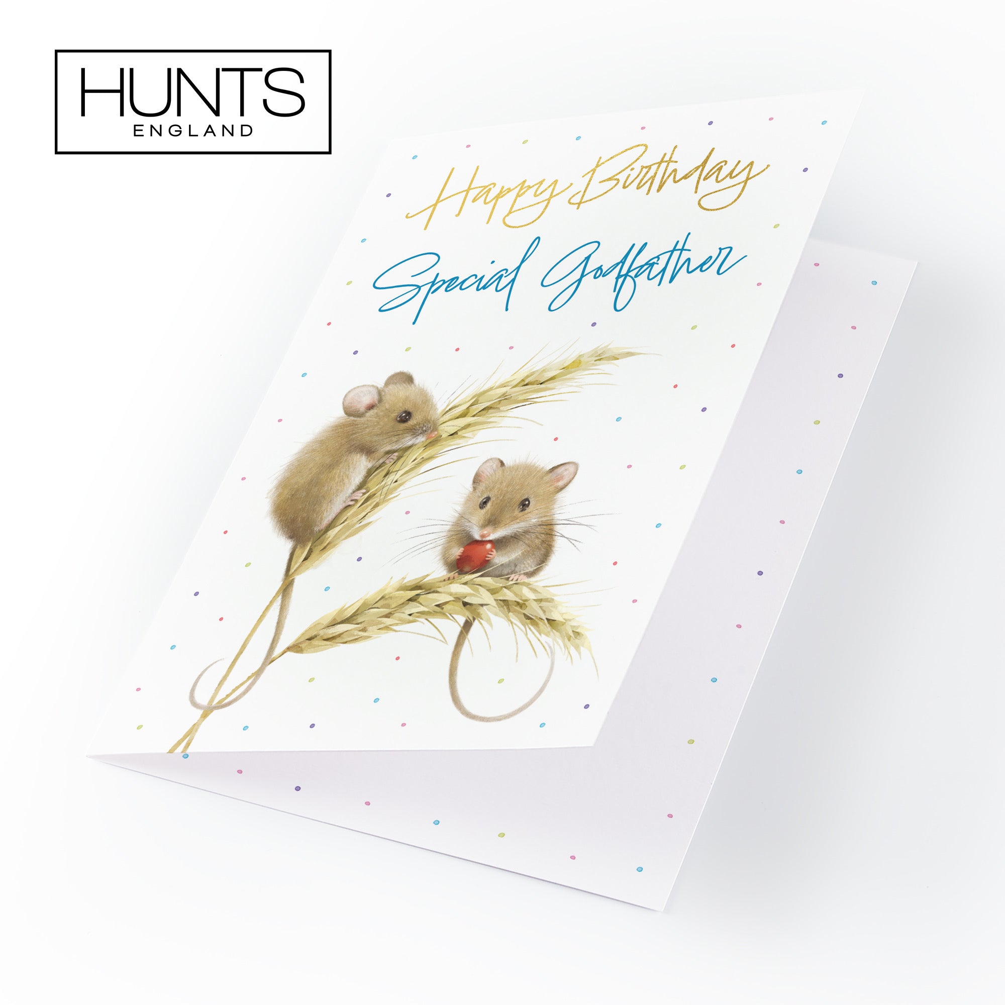 Godfather Gold Foil Birthday Card Harvest Mice Milo's Gallery - Default Title (B0DG359BBM)