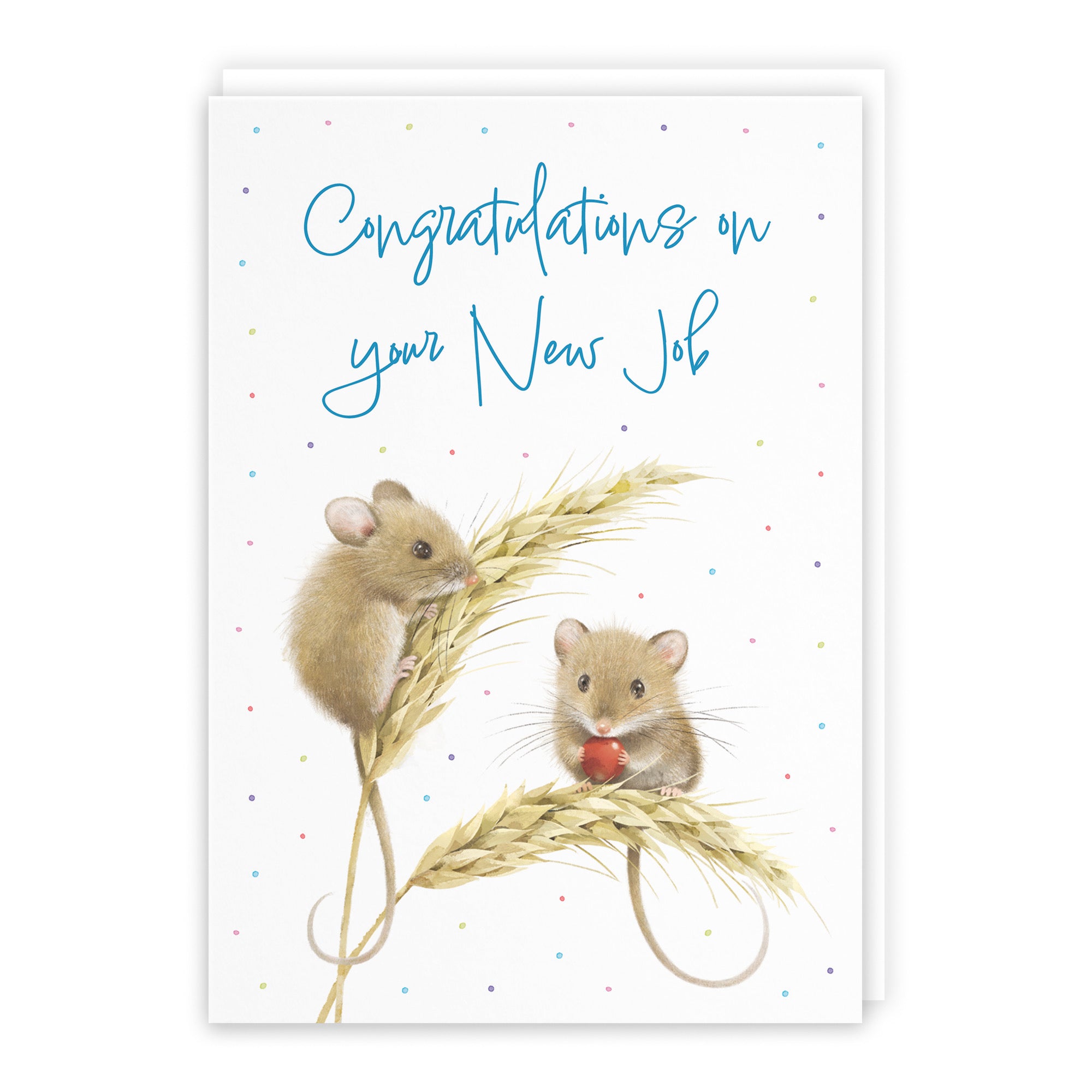 New Job Male Congratulations Card Harvest Mice Milo's Gallery - Default Title (B0DG35BFQX)