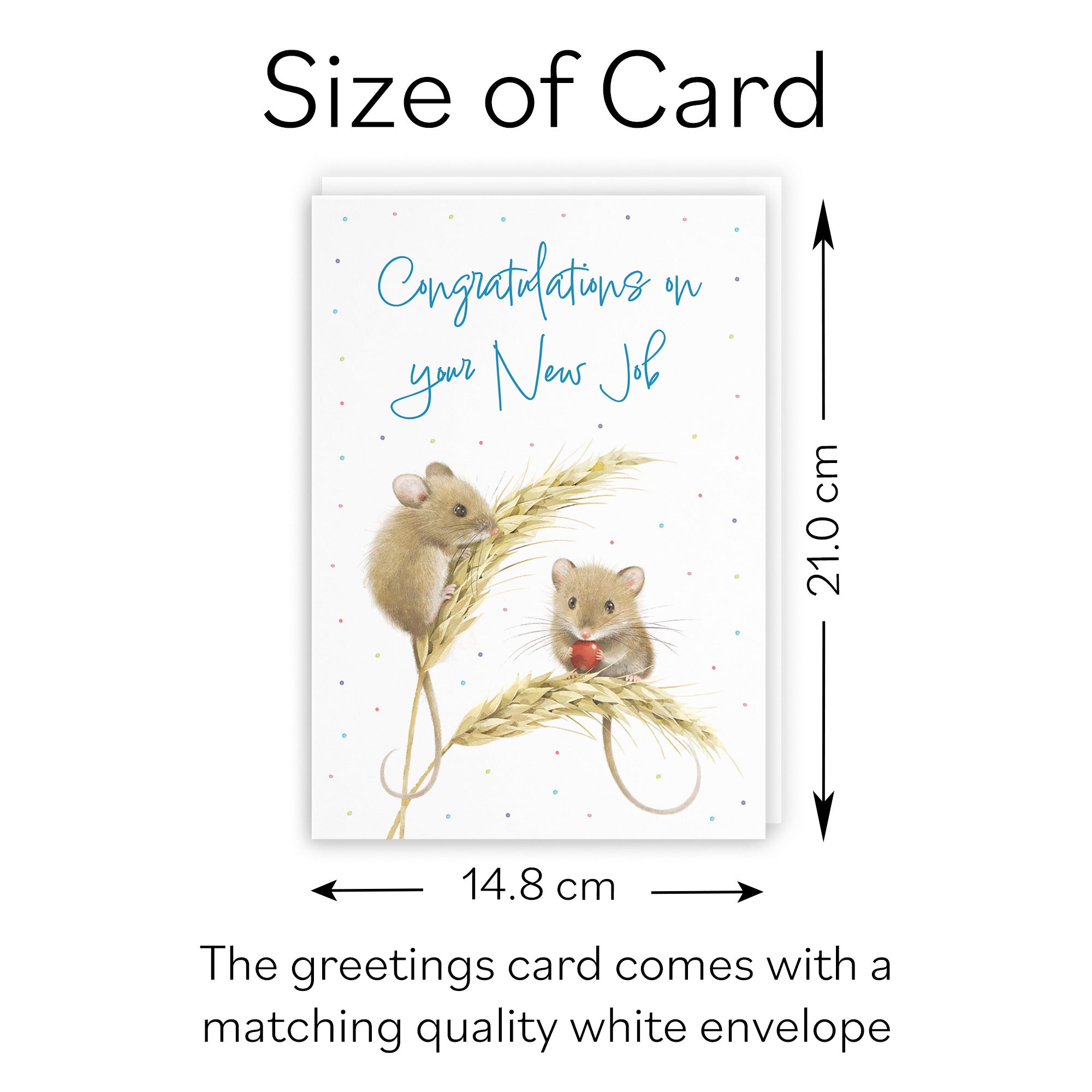 New Job Male Congratulations Card Harvest Mice Milo's Gallery - Default Title (B0DG35BFQX)