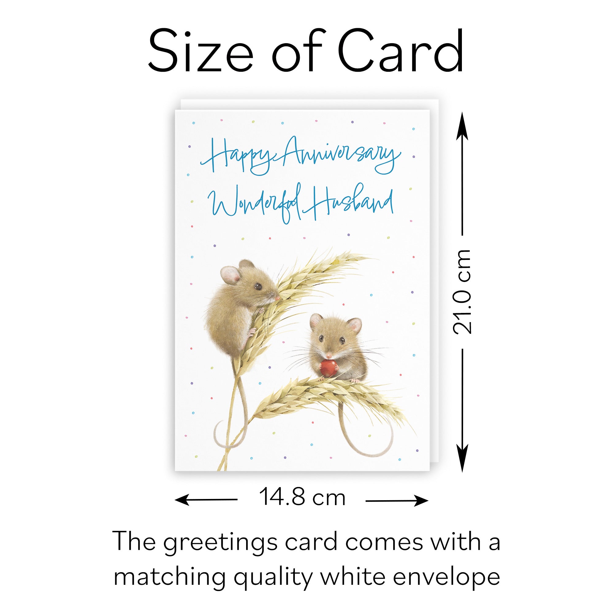 Husband Anniversary Card Harvest Mice Milo's Gallery - Default Title (B0DG35FVNY)