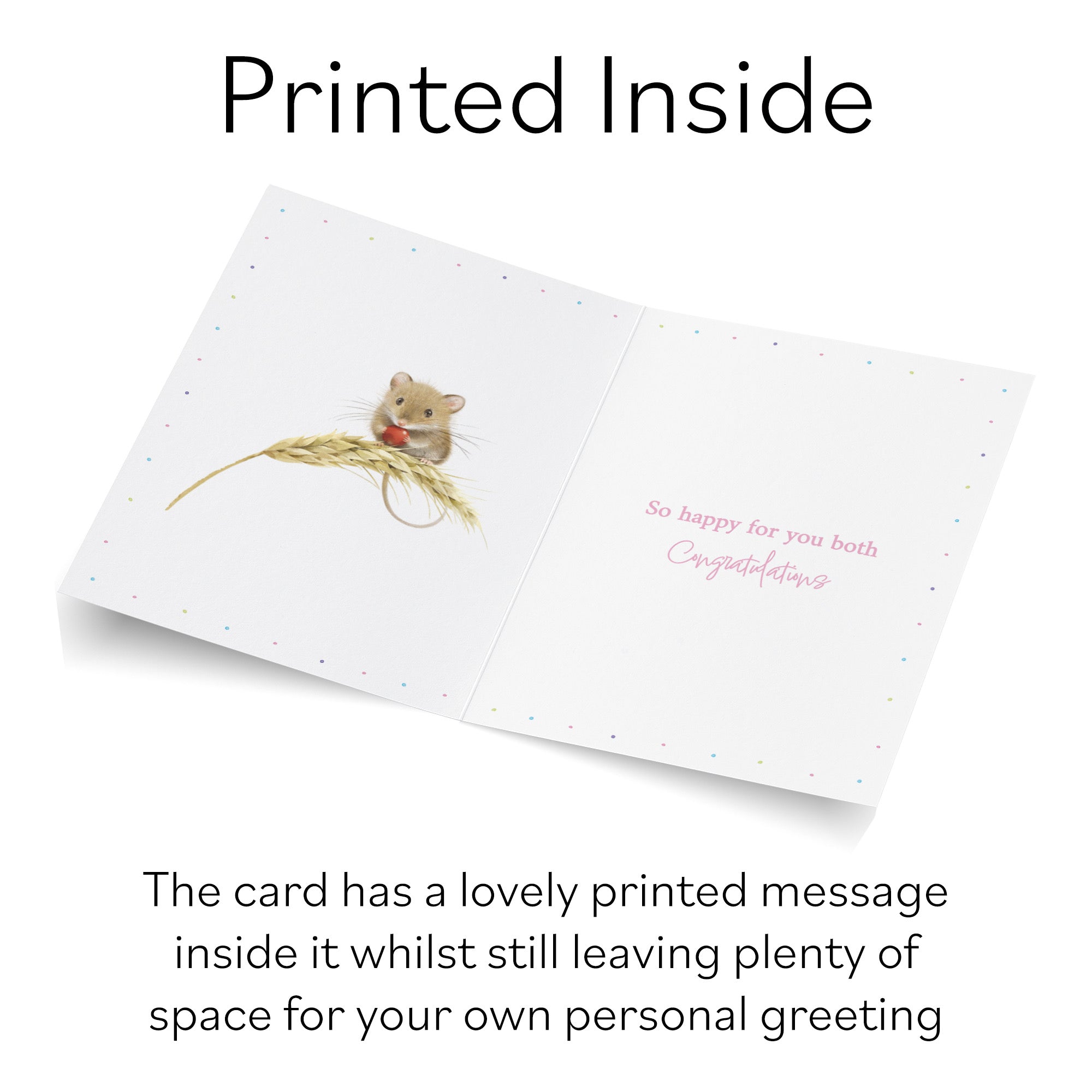 Engagement Congratulations Card Harvest Mice Milo's Gallery - Default Title (B0DG35ZQT8)