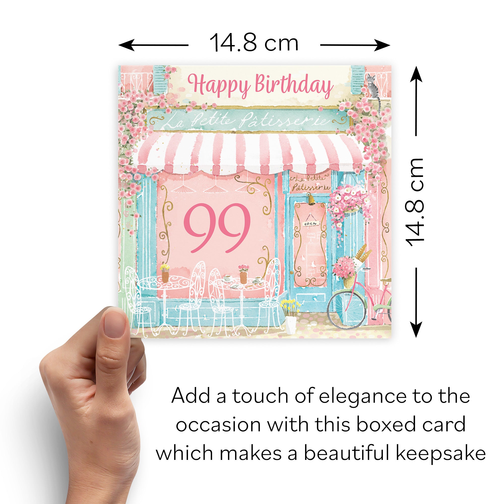 Boxed La Petite Patisserie 99th Birthday Card Milo's Gallery - Default Title (B0DGJ9SWVQ)