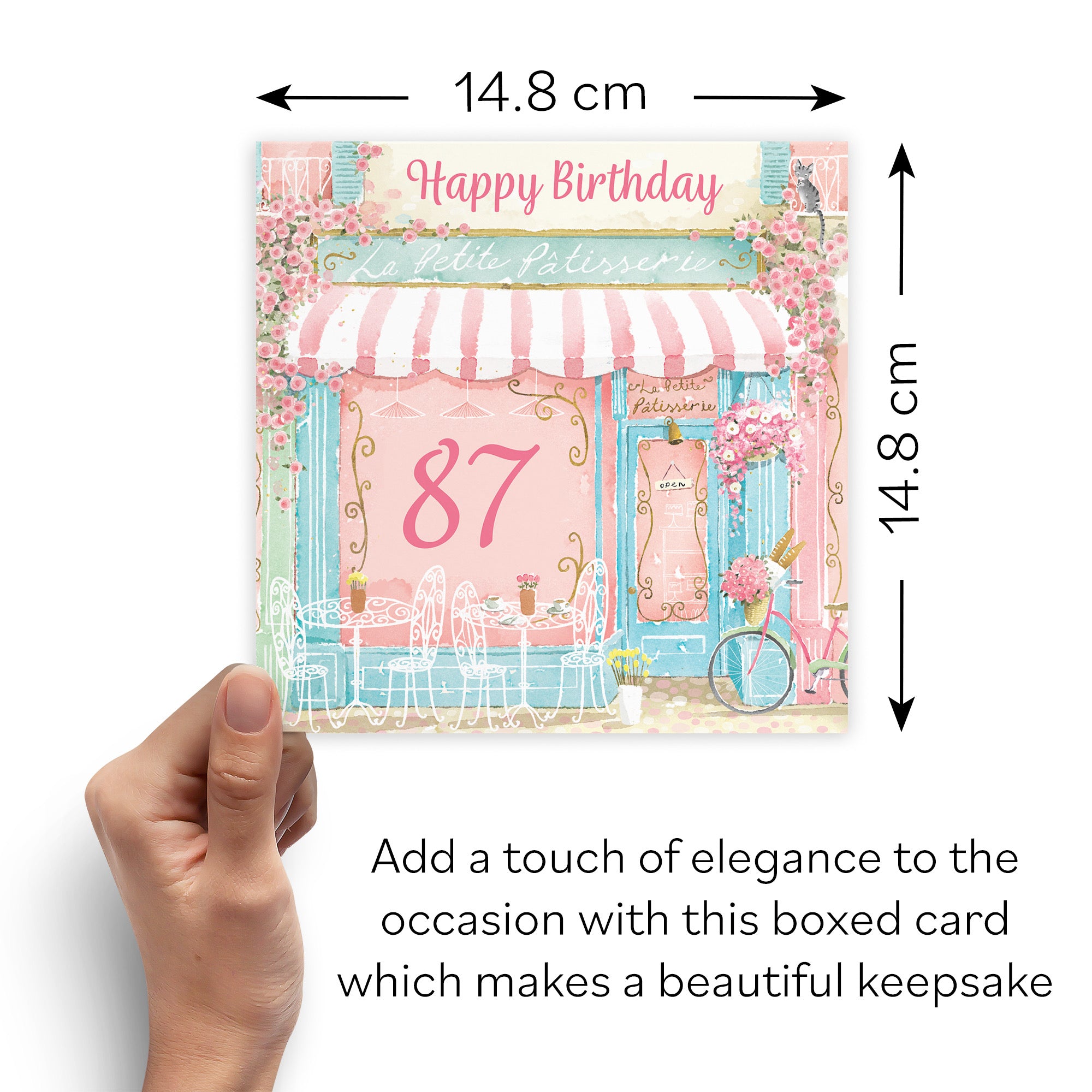 Boxed La Petite Patisserie 87th Birthday Card Milo's Gallery - Default Title (B0DGJCS4M1)