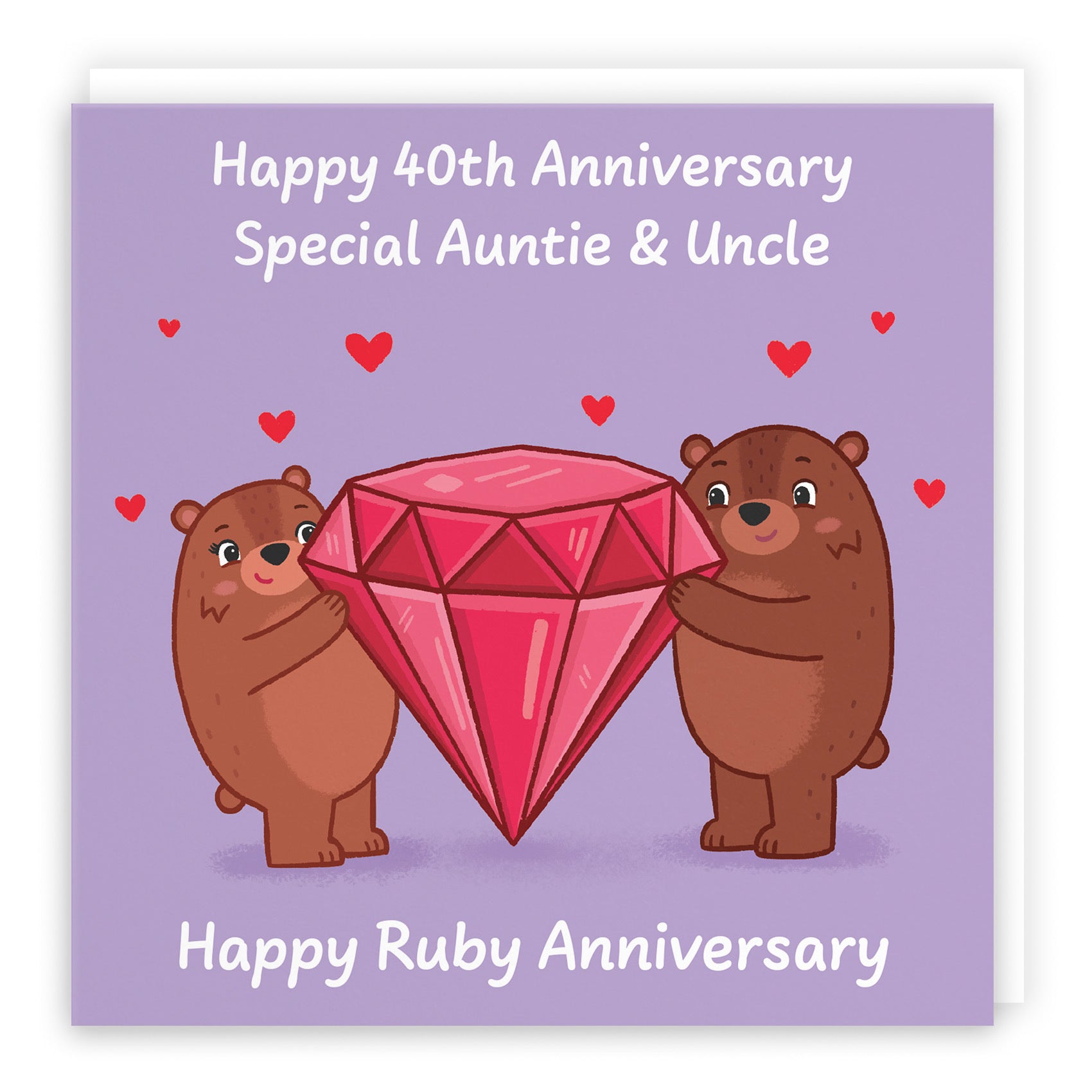 40th Auntie And Uncle Anniversary Card Love Story - Default Title (B0DHW6YRV9)