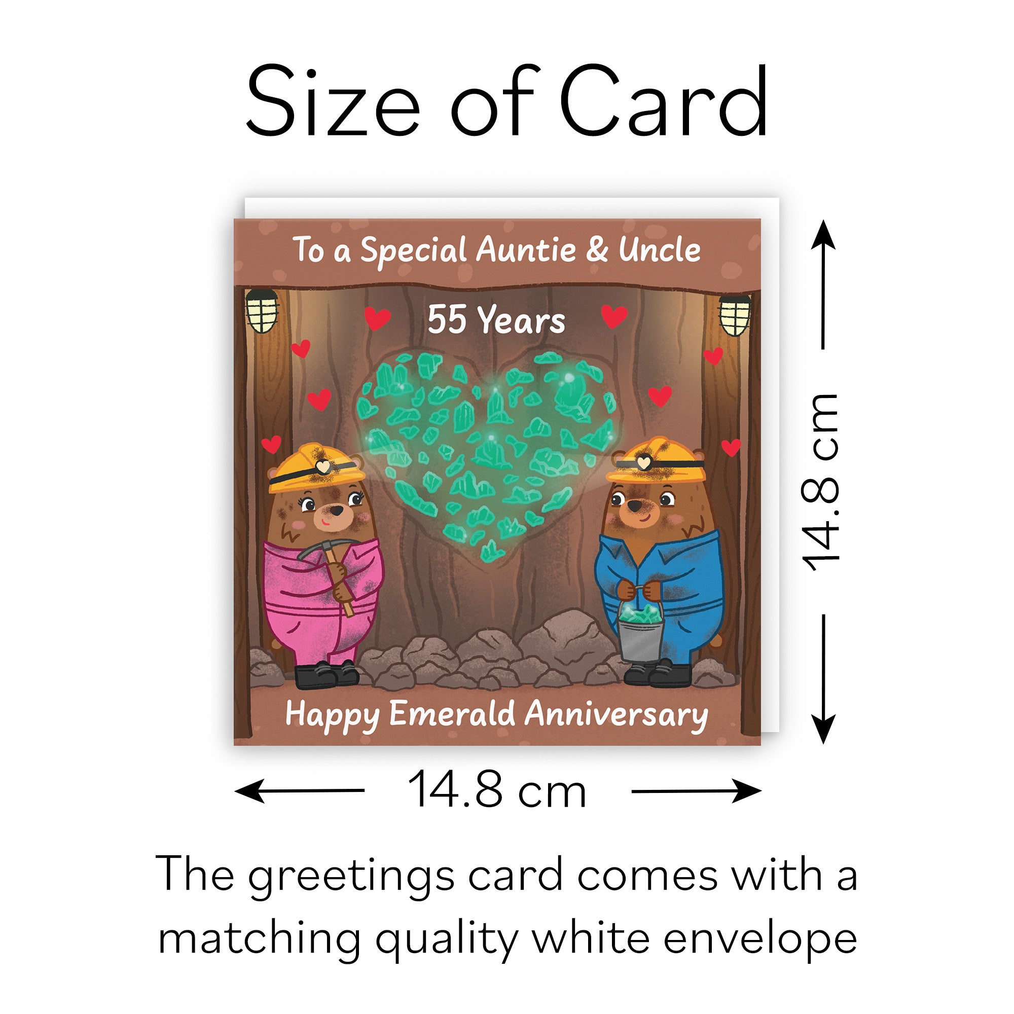 55th Auntie And Uncle Anniversary Card Love Story - Default Title (B0DHW756TN)