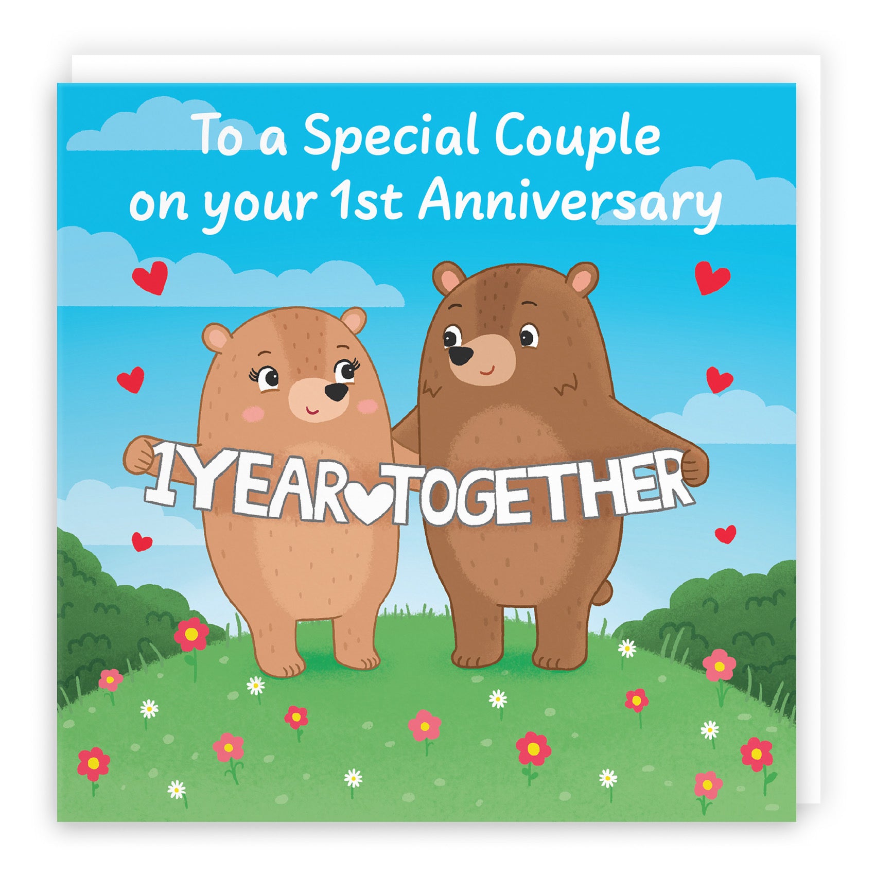 1st Couple Anniversary Card Love Story - Default Title (B0DHW7FL9W)